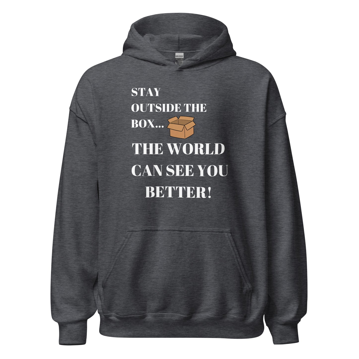 Stay Outside the Box...The World Can See You Better Unisex Hoodie