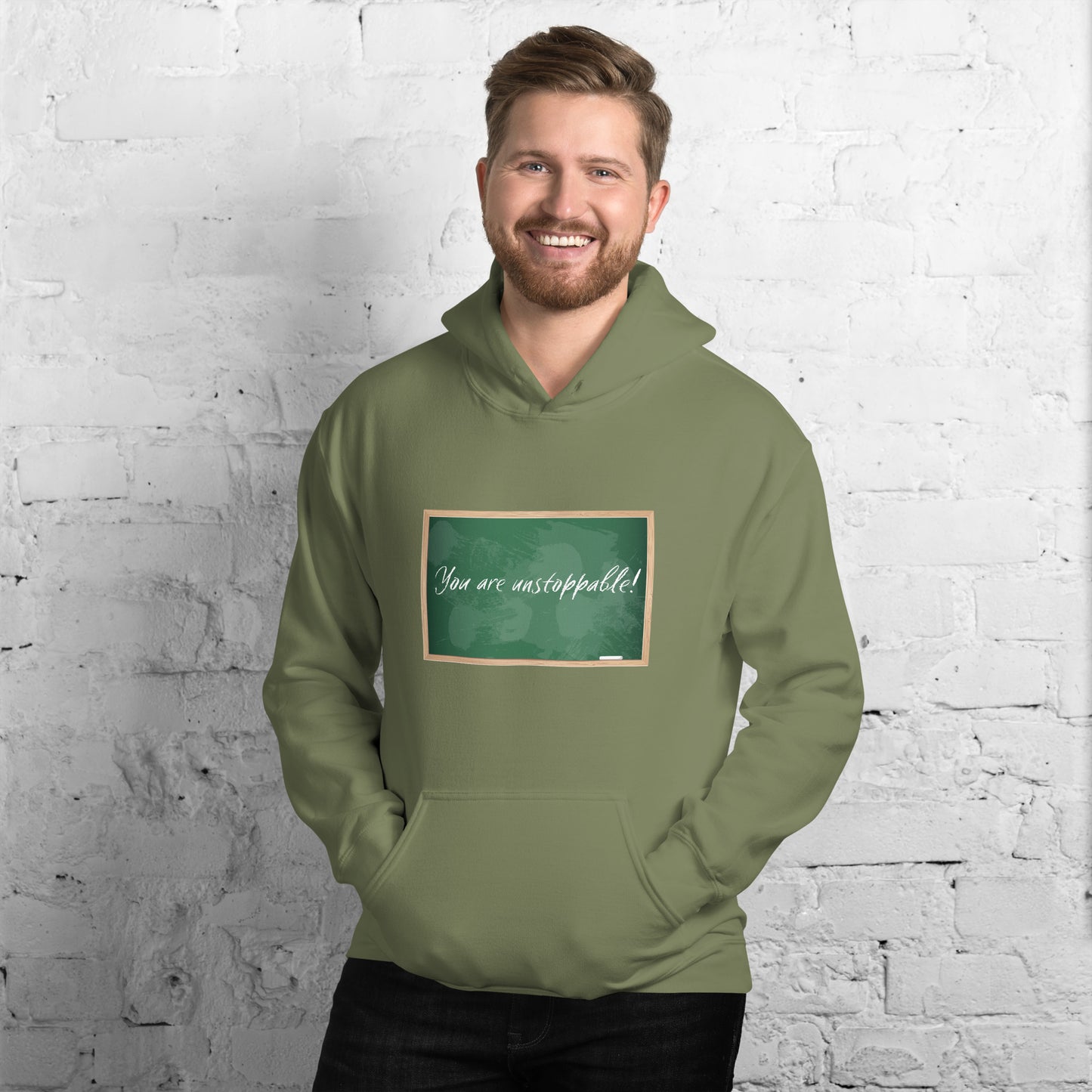 You are unstoppable! Chalkboard Unisex Hoodie