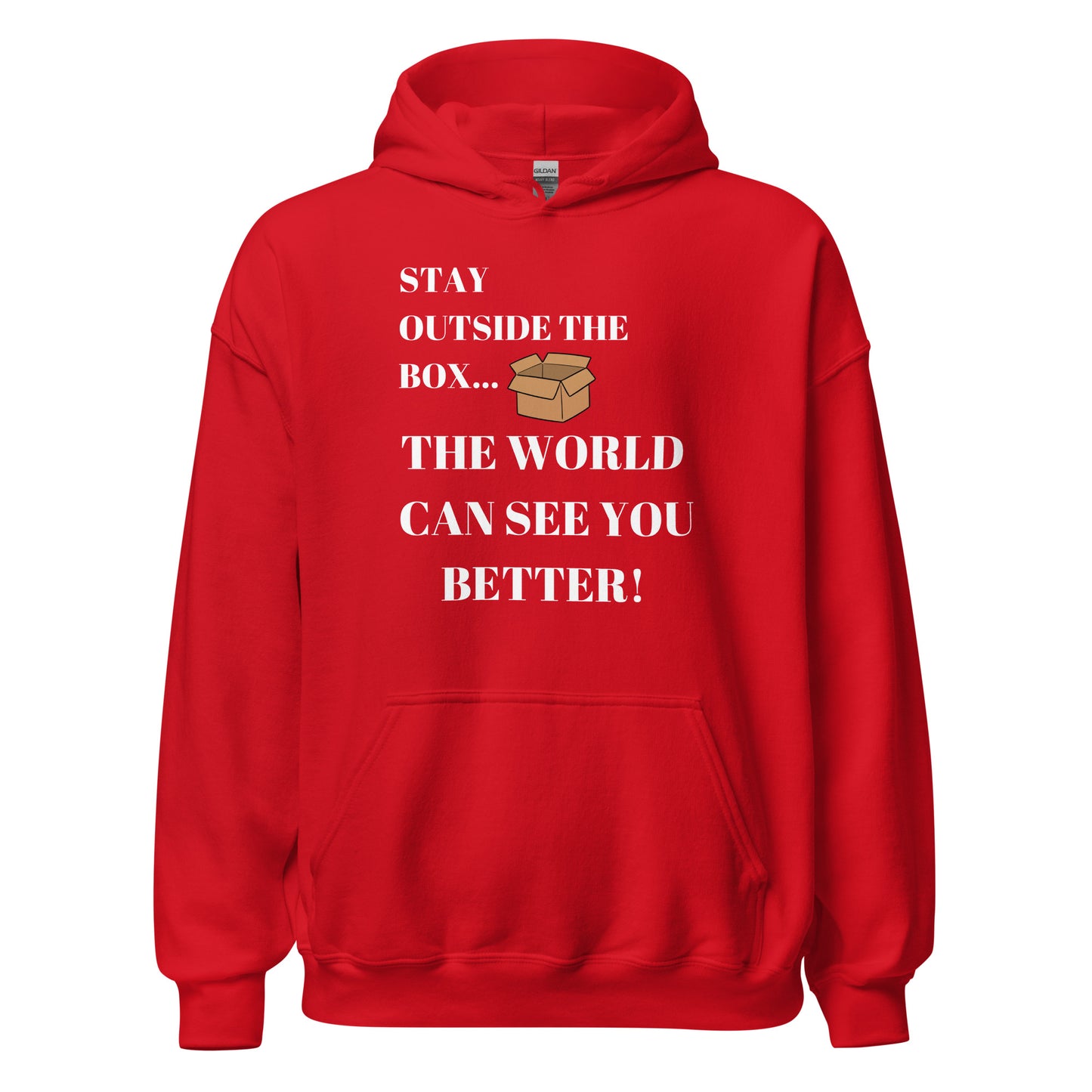 Stay Outside the Box...The World Can See You Better Unisex Hoodie