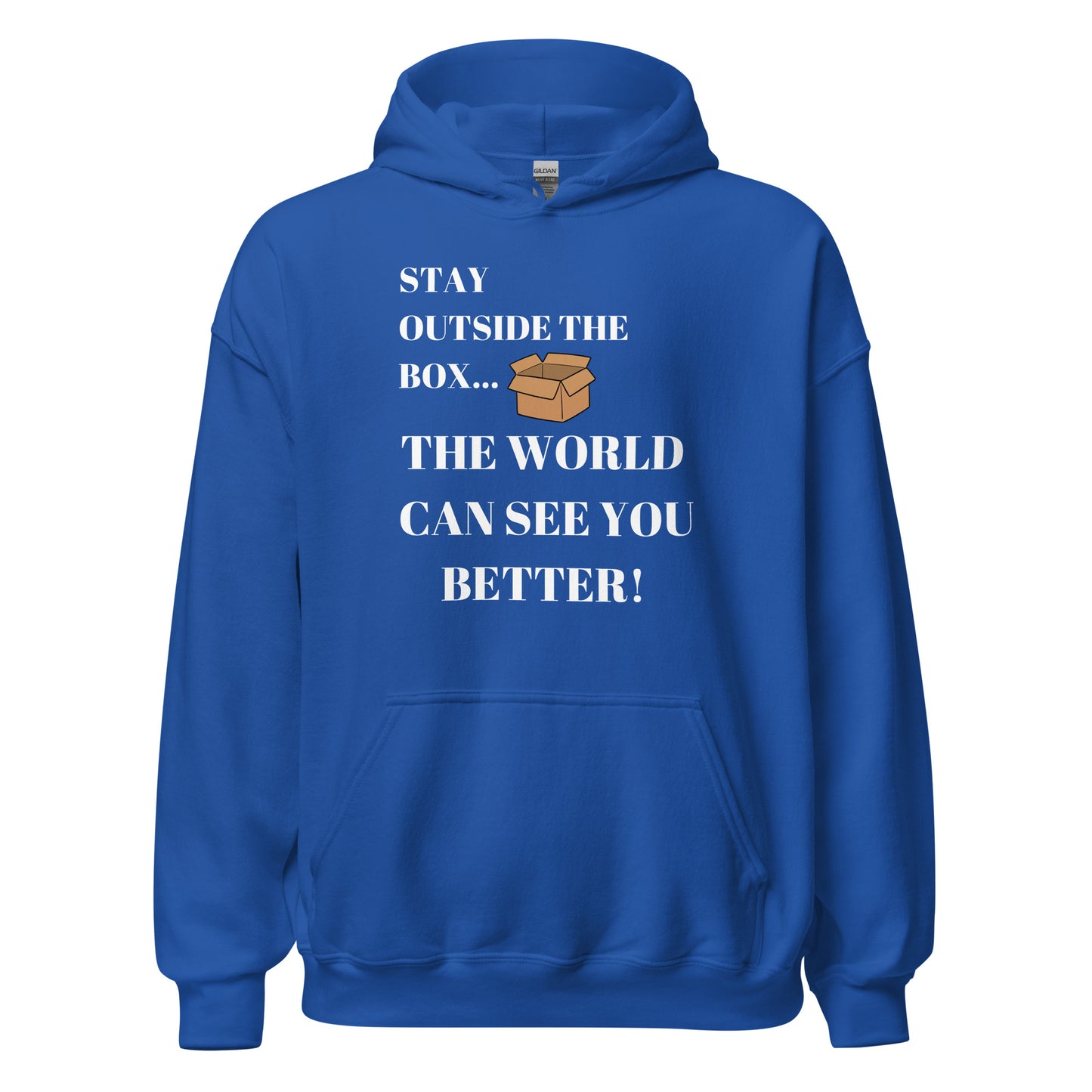 Stay Outside the Box...The World Can See You Better Unisex Hoodie