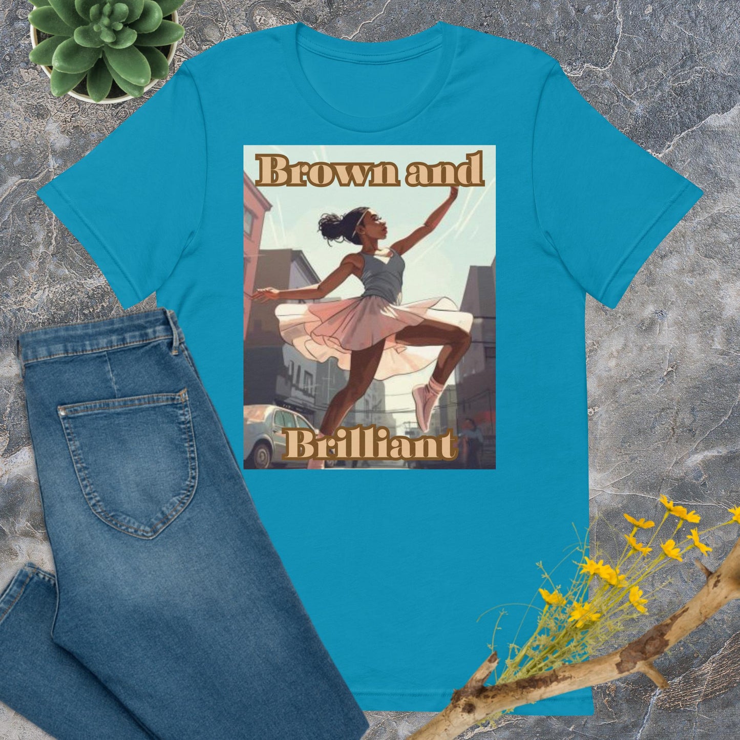 Brown and Brilliant Dancer Adult Unisex t-shirt
