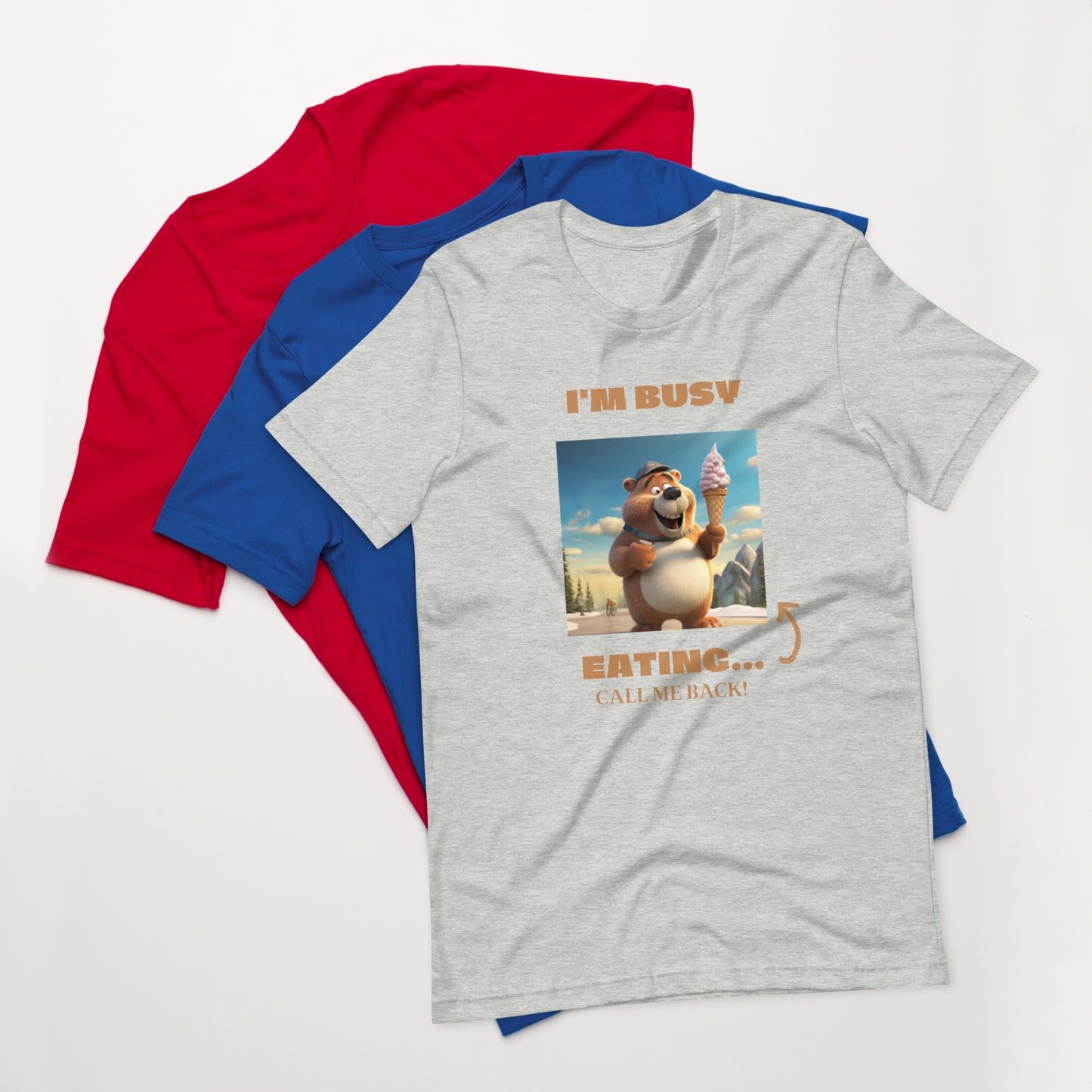 I'm Busy Eating Ice Cream Unisex t-shirt