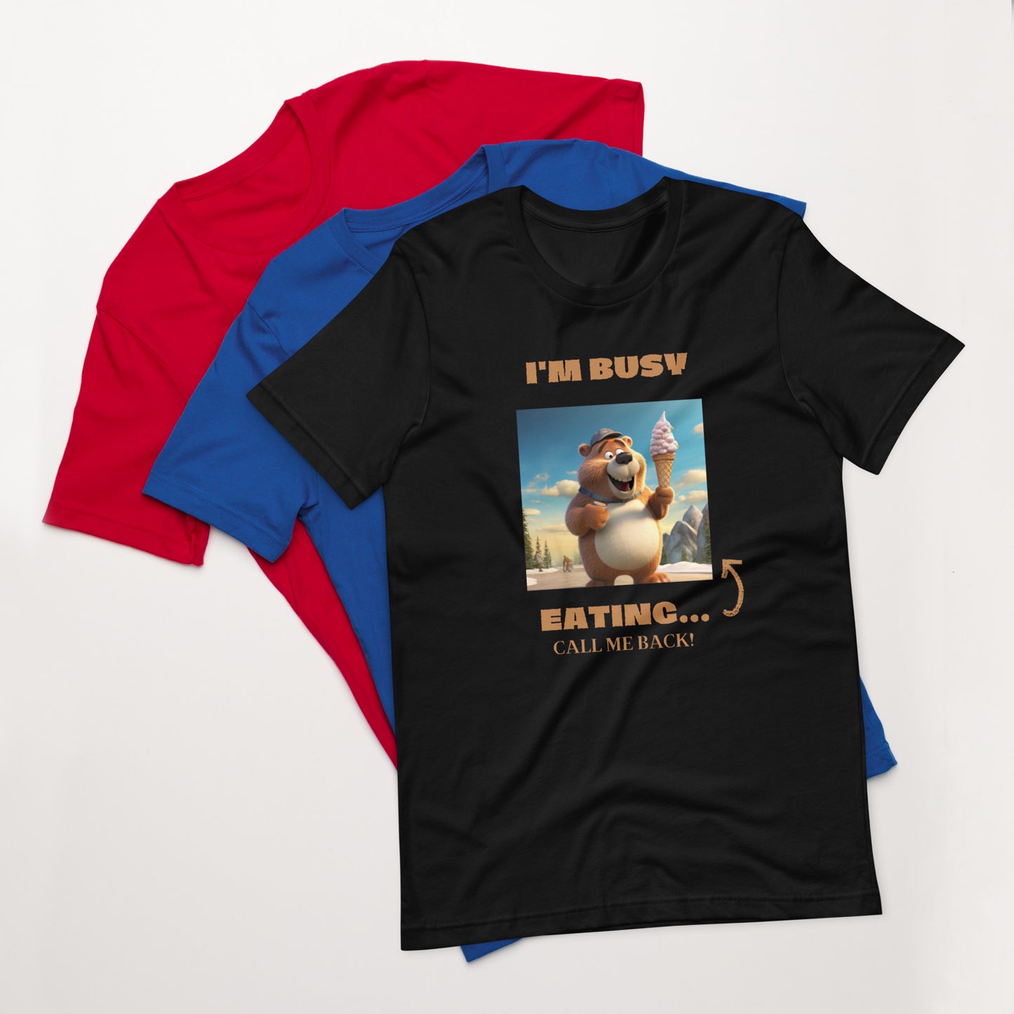 I'm Busy Eating Ice Cream Unisex t-shirt