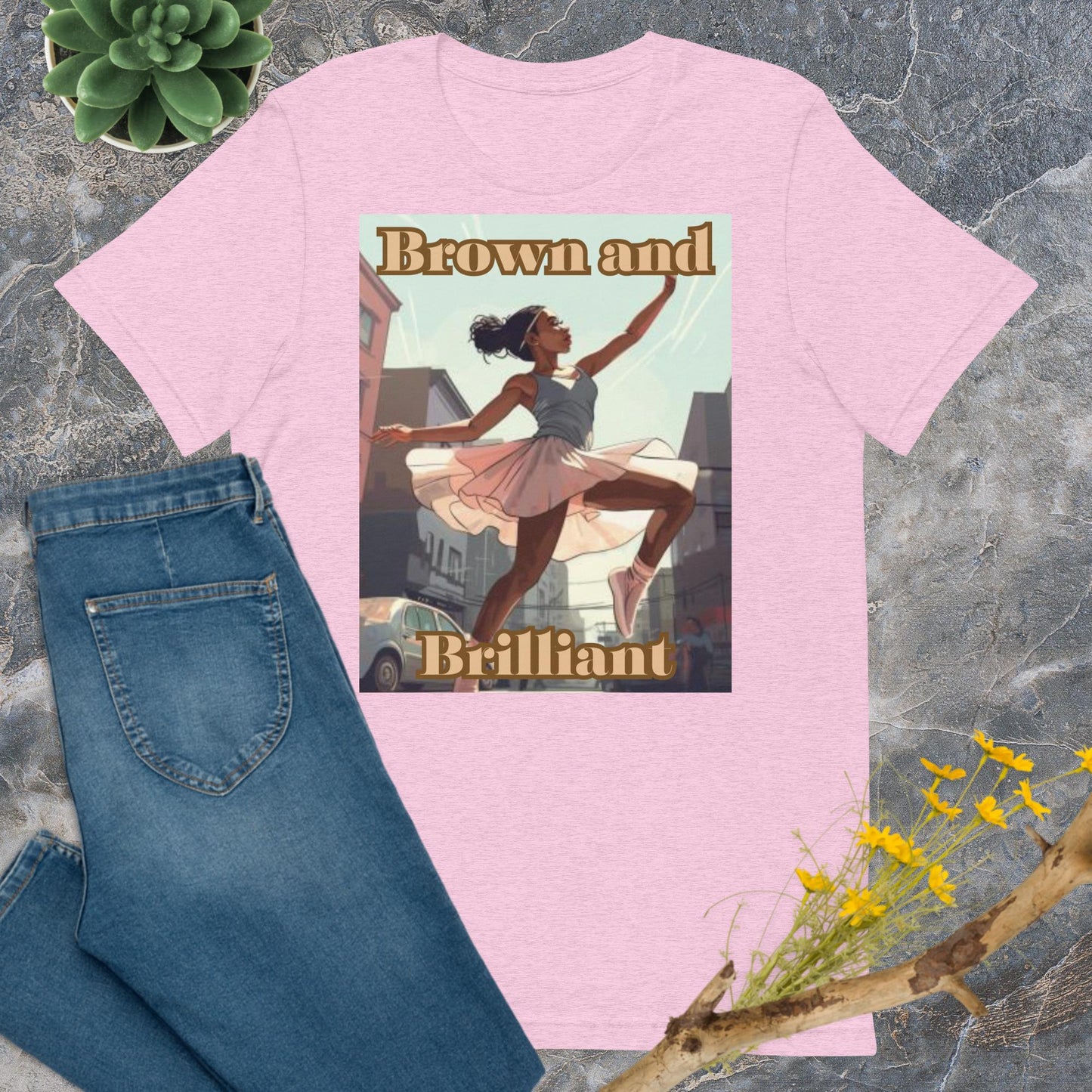 Brown and Brilliant Dancer Adult Unisex t-shirt