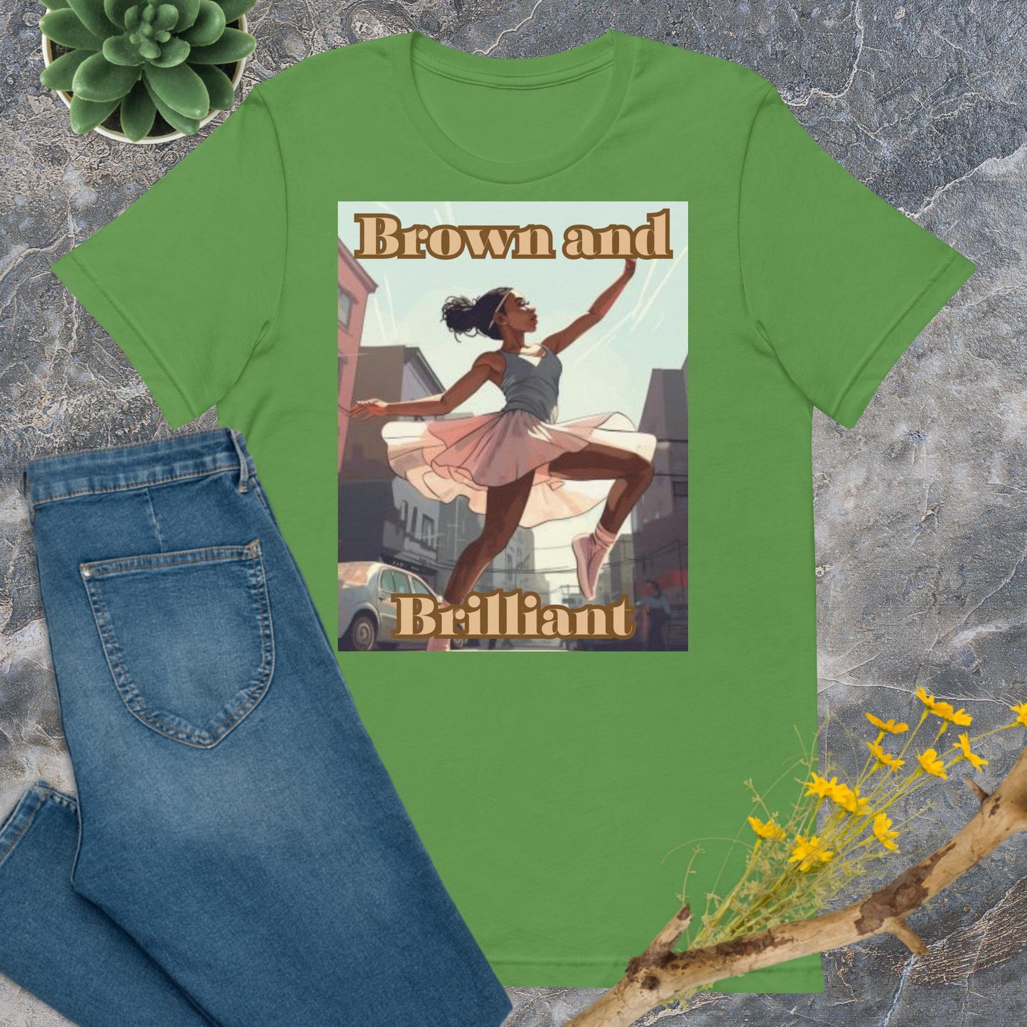 Brown and Brilliant Dancer Adult Unisex t-shirt