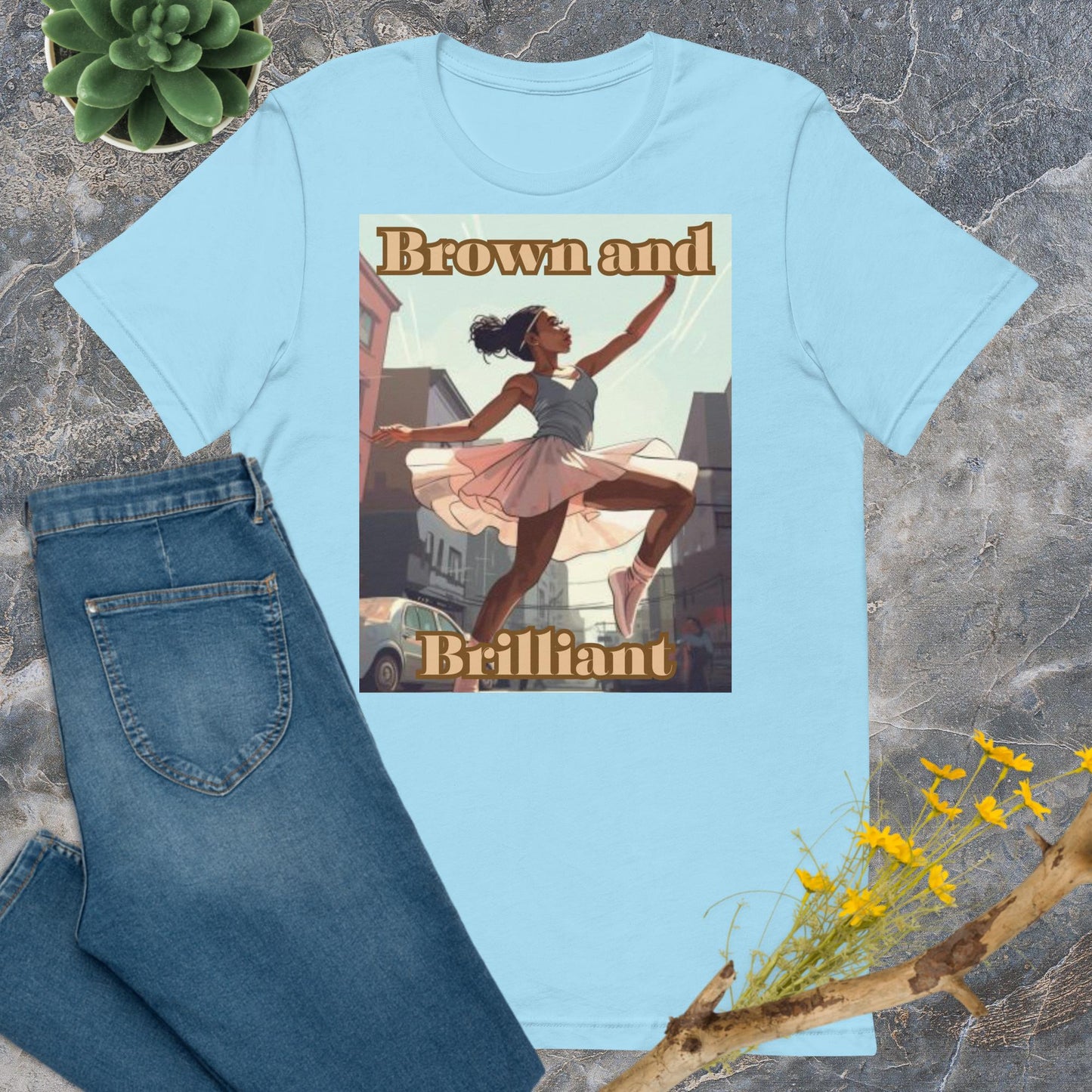 Brown and Brilliant Dancer Adult Unisex t-shirt