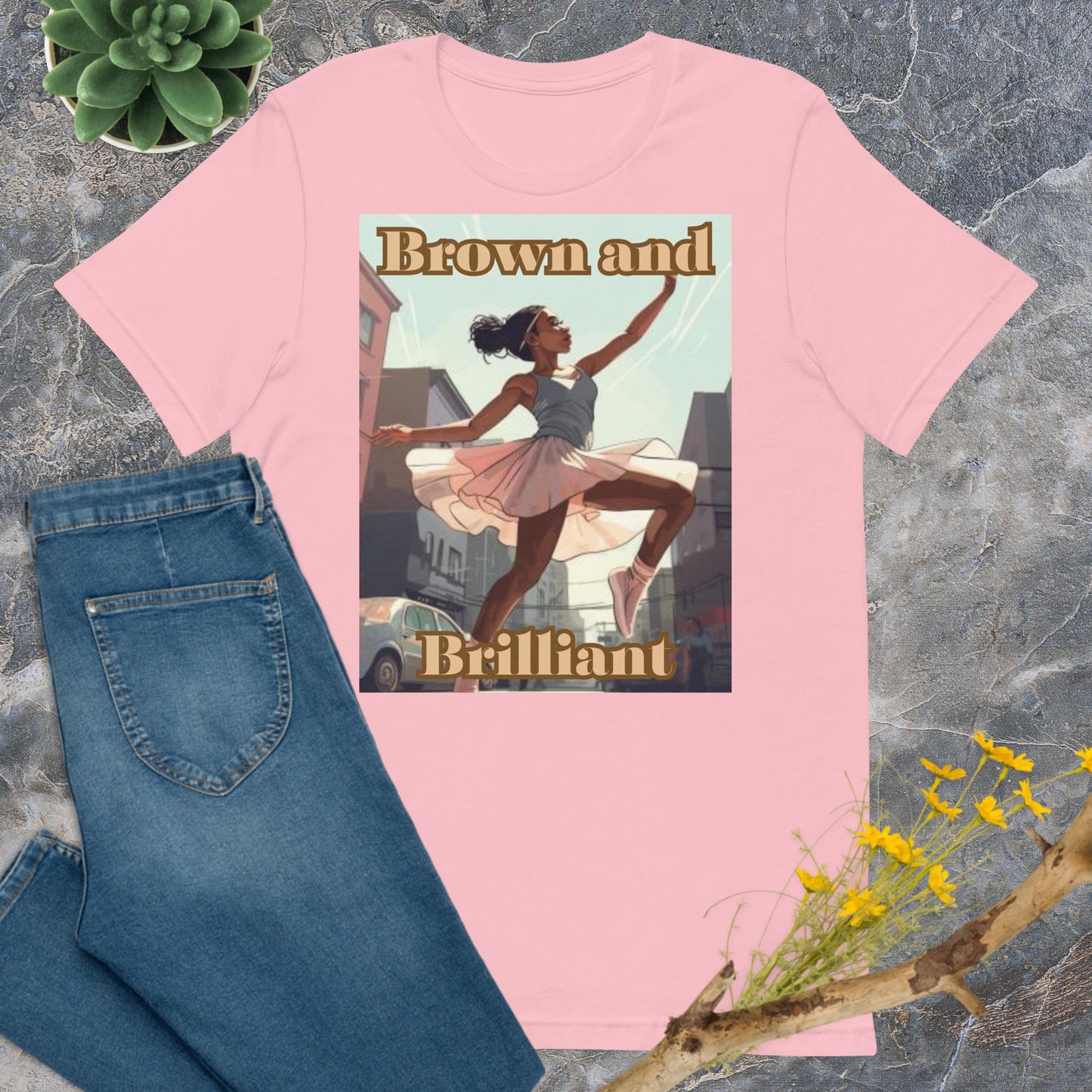 Brown and Brilliant Dancer Adult Unisex t-shirt