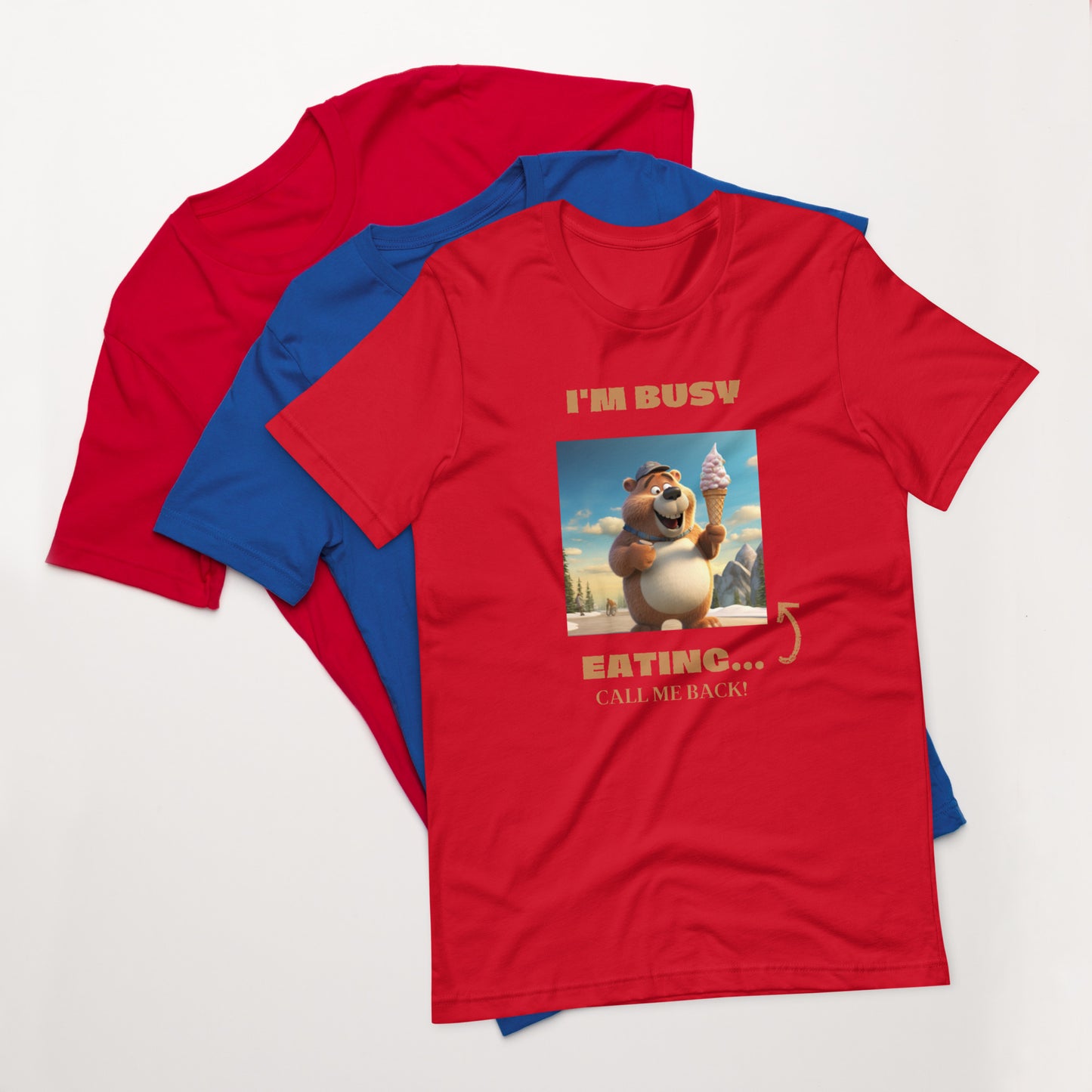 I'm Busy Eating Ice Cream Unisex t-shirt