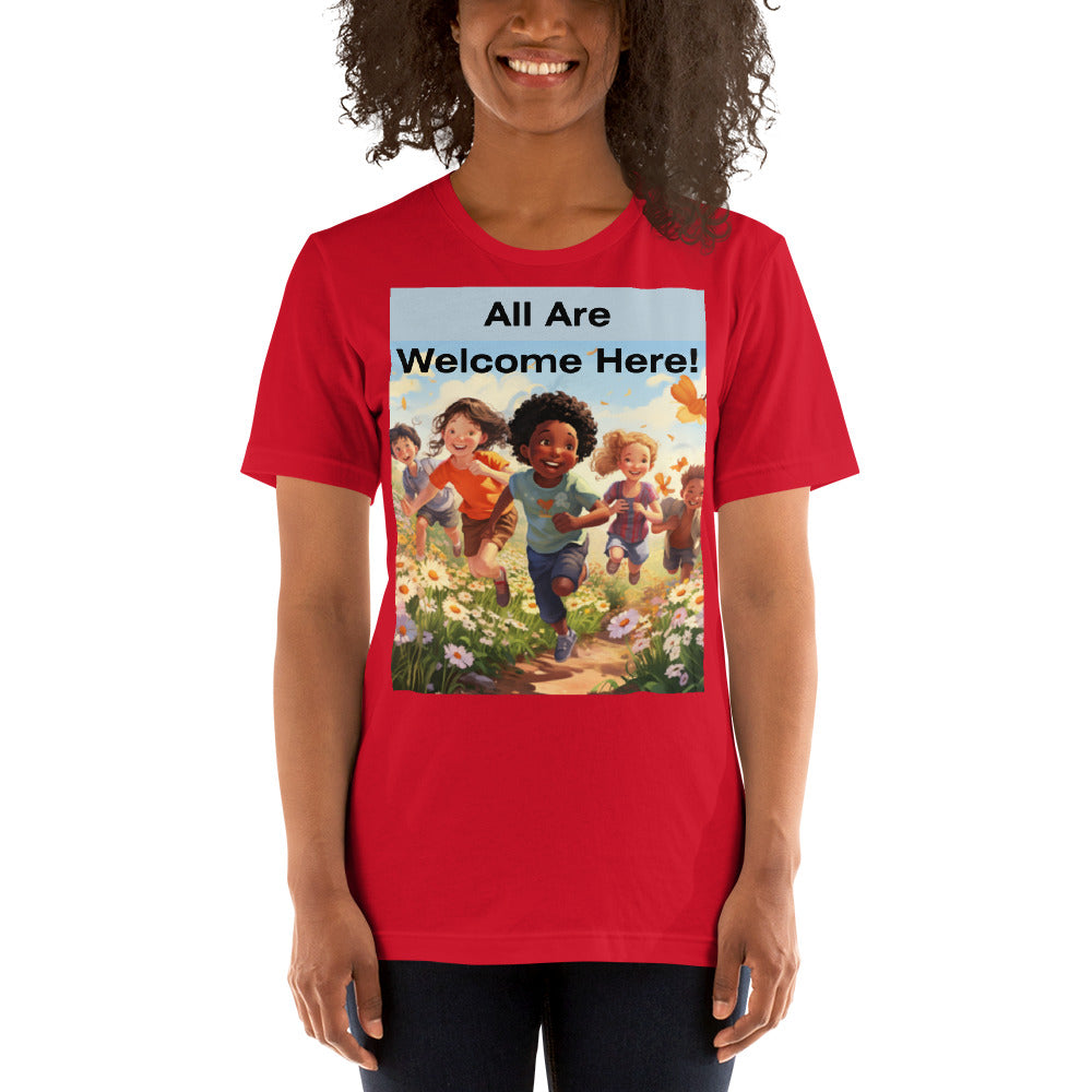All Are Welcome Here Unisex t-shirt