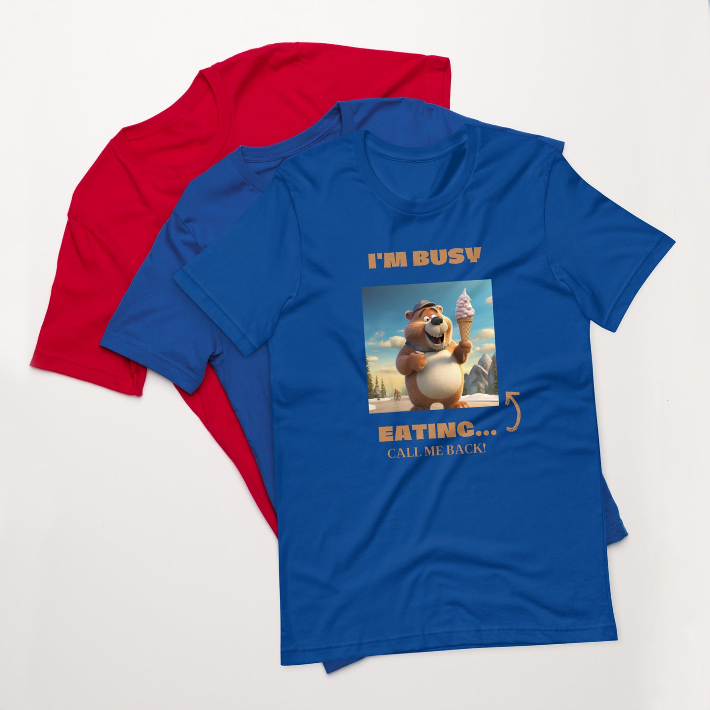 I'm Busy Eating Ice Cream Unisex t-shirt
