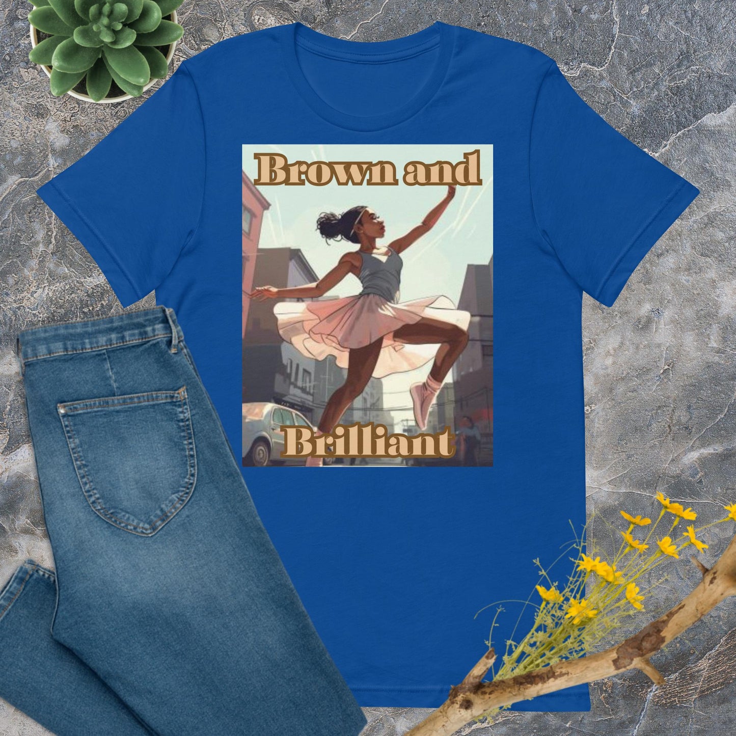 Brown and Brilliant Dancer Adult Unisex t-shirt