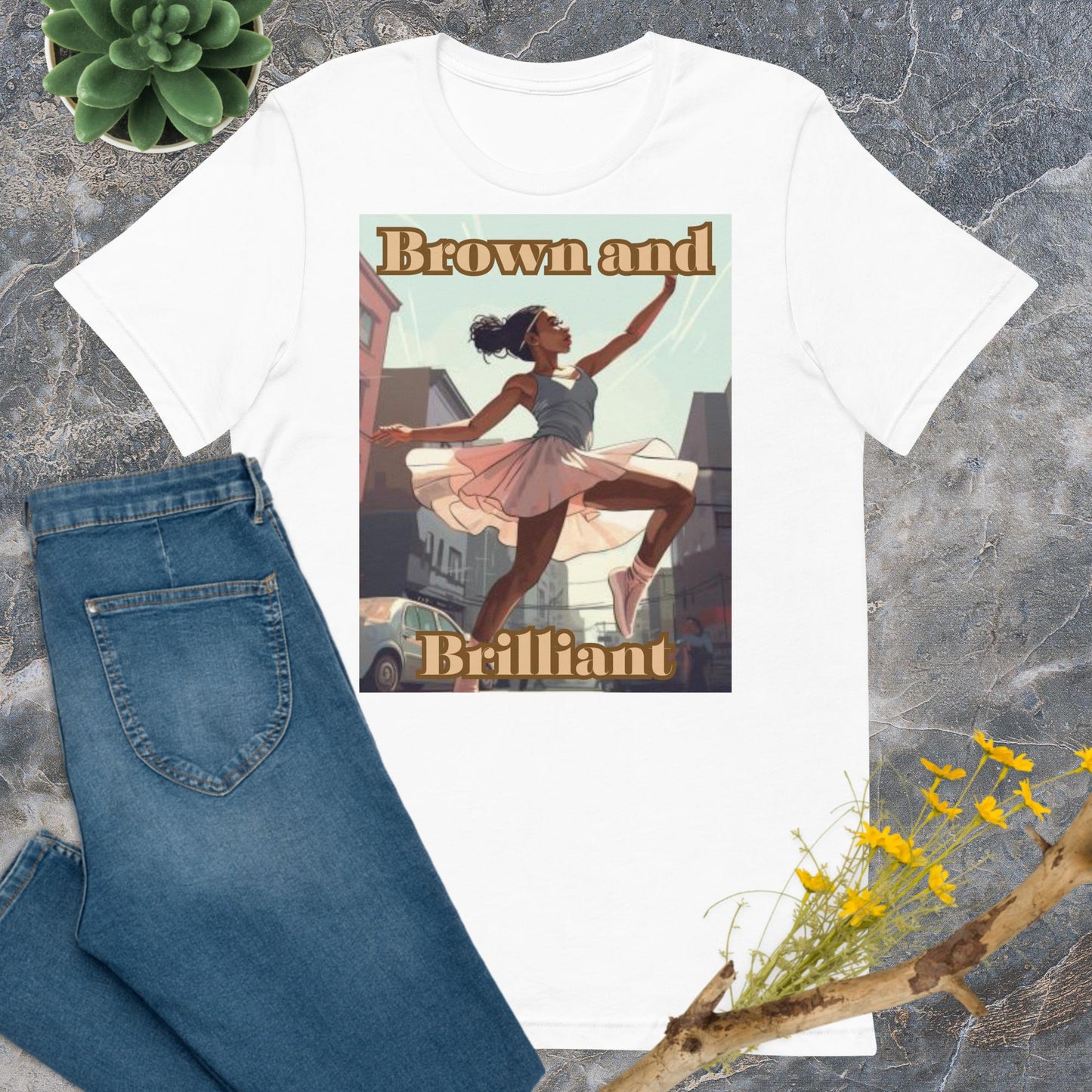 Brown and Brilliant Dancer Adult Unisex t-shirt