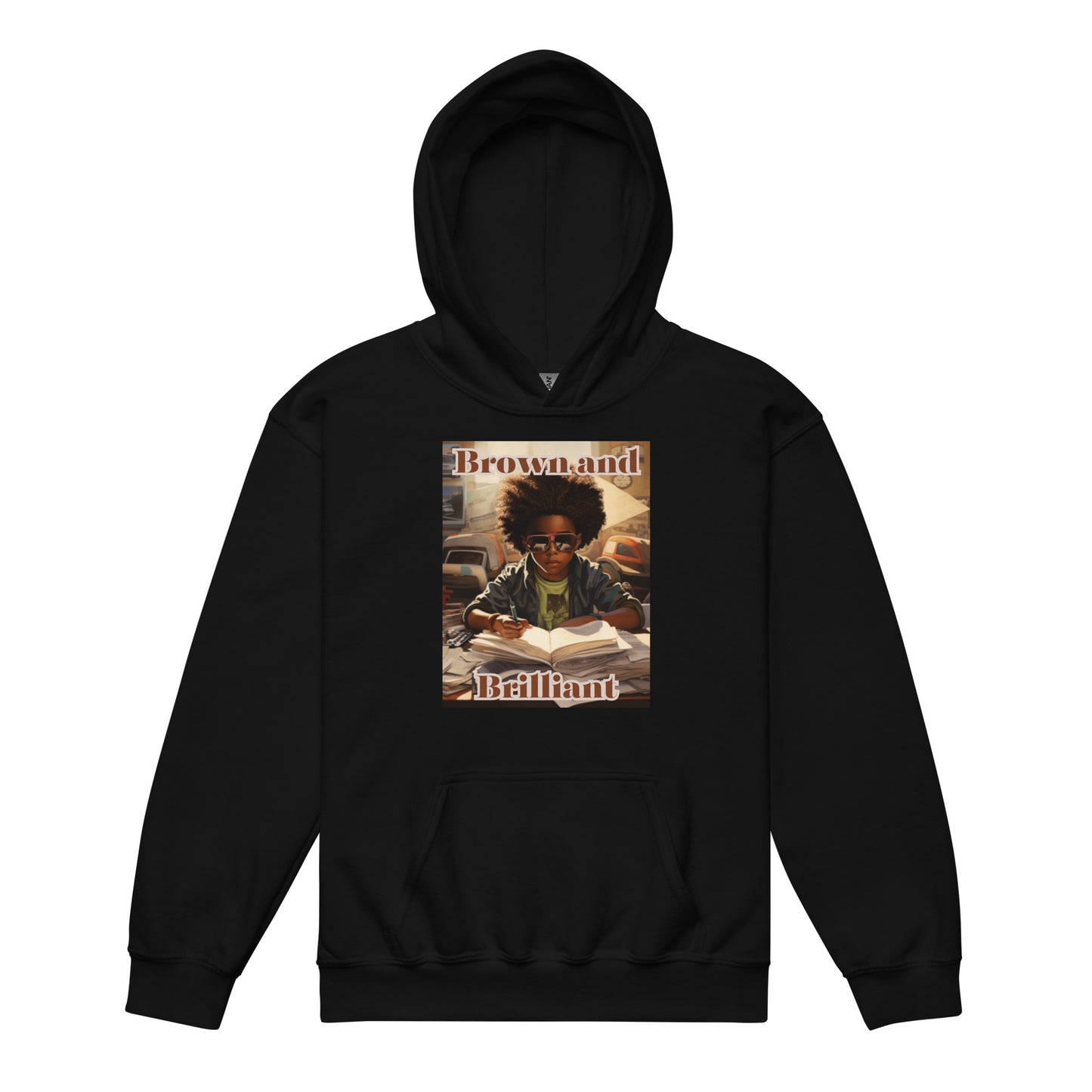 Brown and Brilliant Writer Youth heavy blend hoodie
