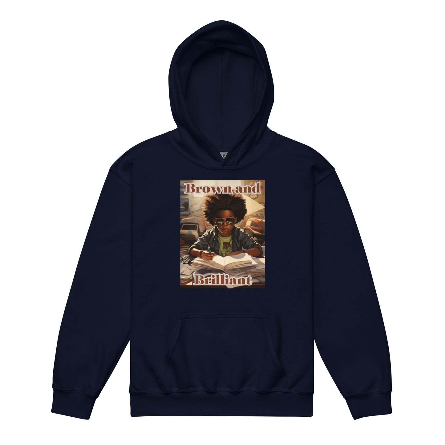 Brown and Brilliant Writer Youth heavy blend hoodie