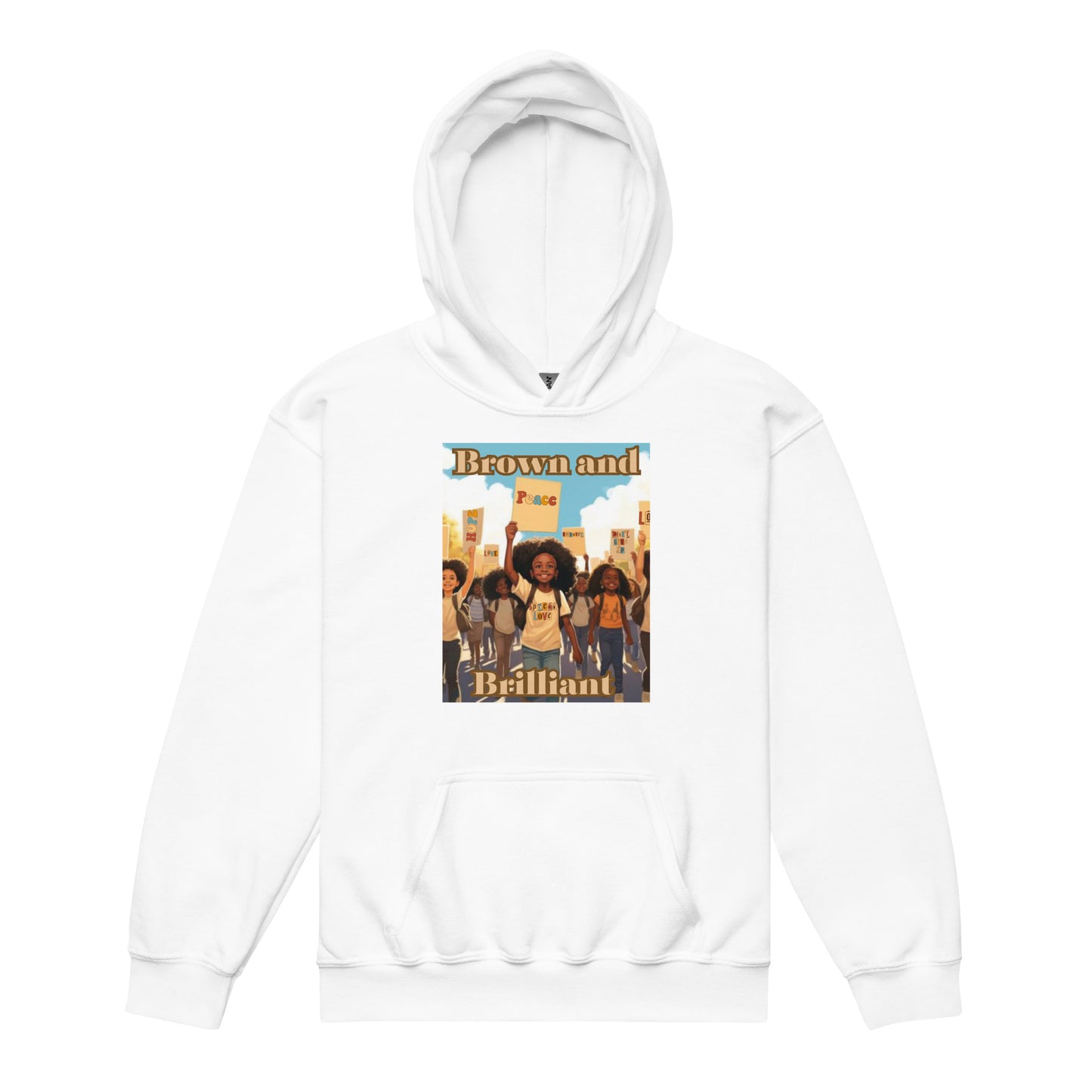 Brown and Brilliant Activist Youth heavy blend hoodie