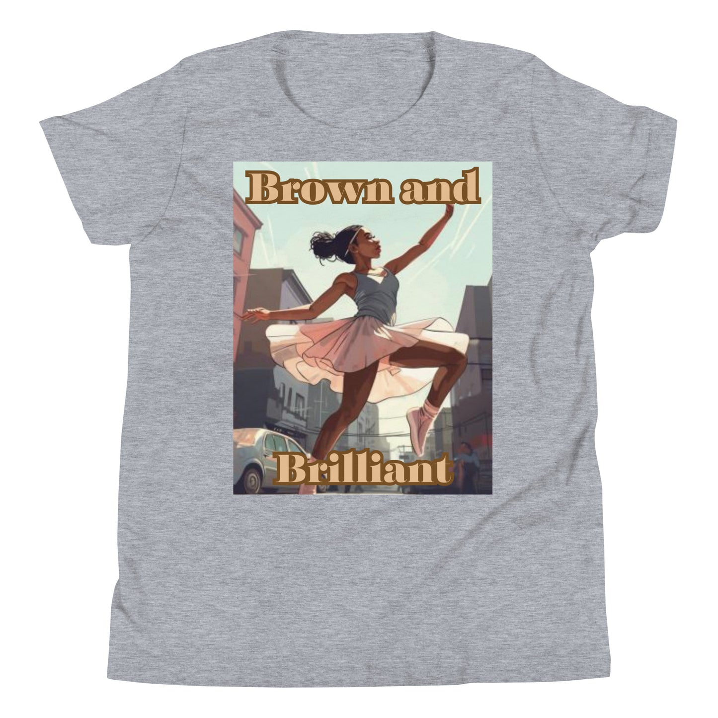 Brown and Brilliant Dancer Youth Short Sleeve T-Shirt