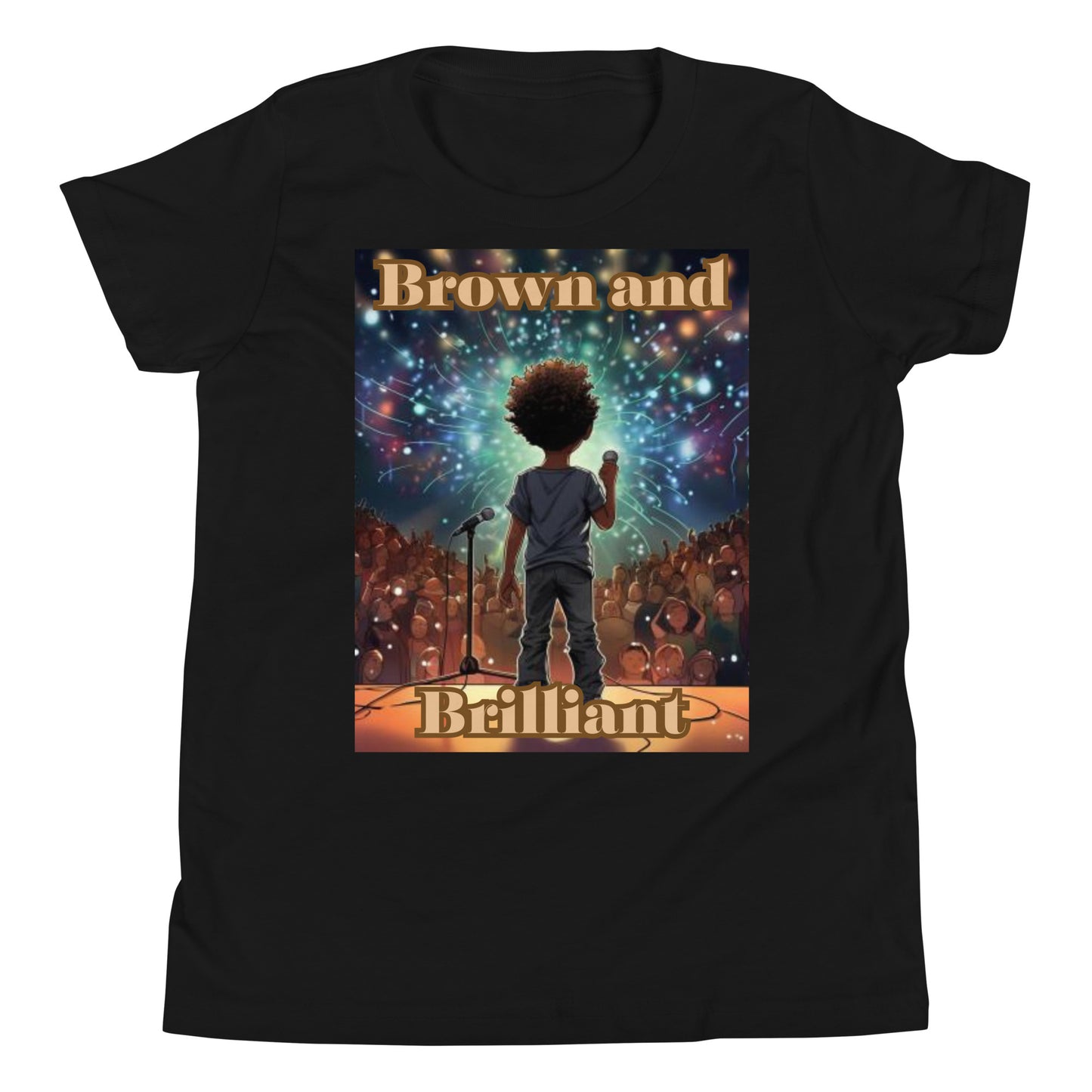 Brown and Brilliant Performer Youth Short Sleeve T-Shirt