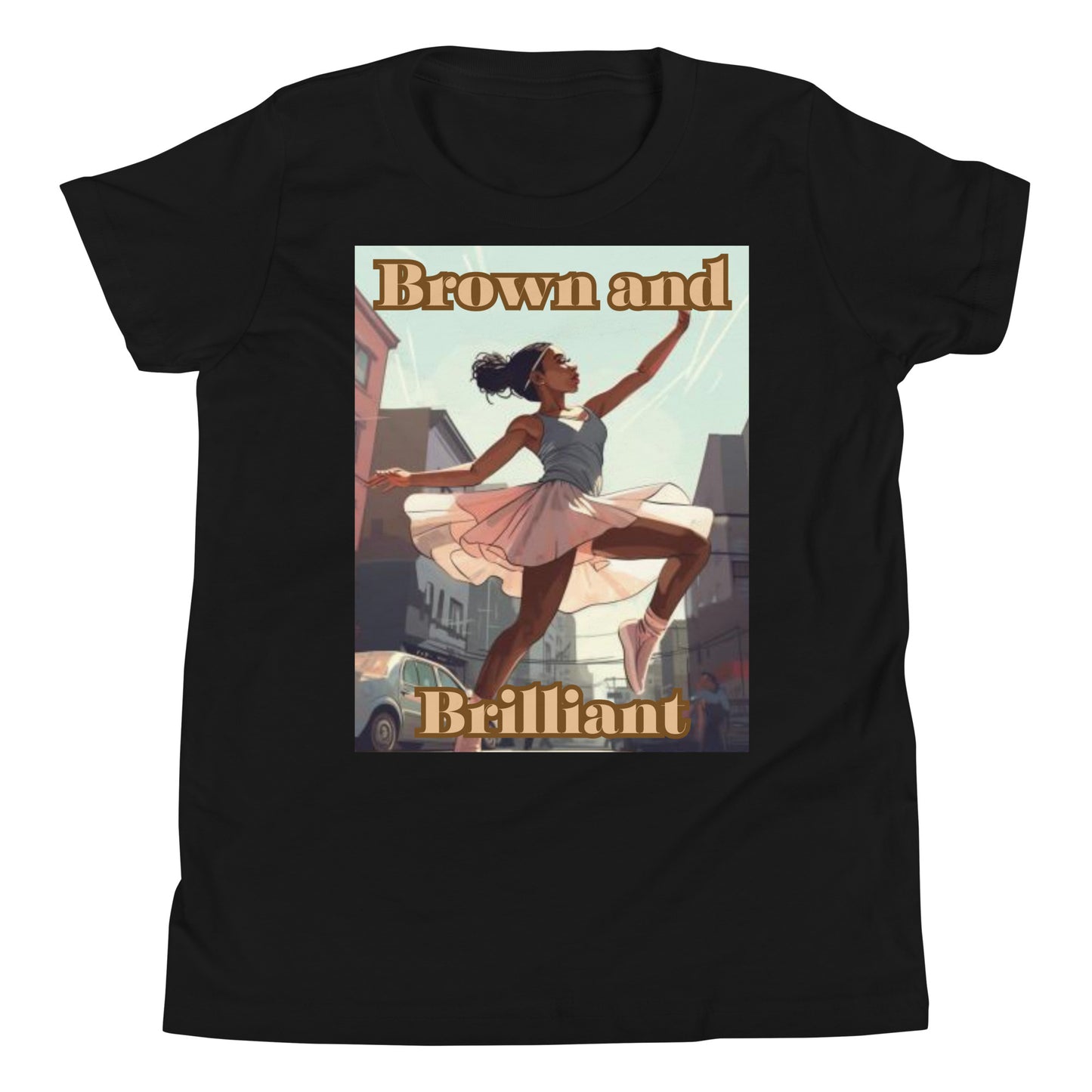 Brown and Brilliant Dancer Youth Short Sleeve T-Shirt