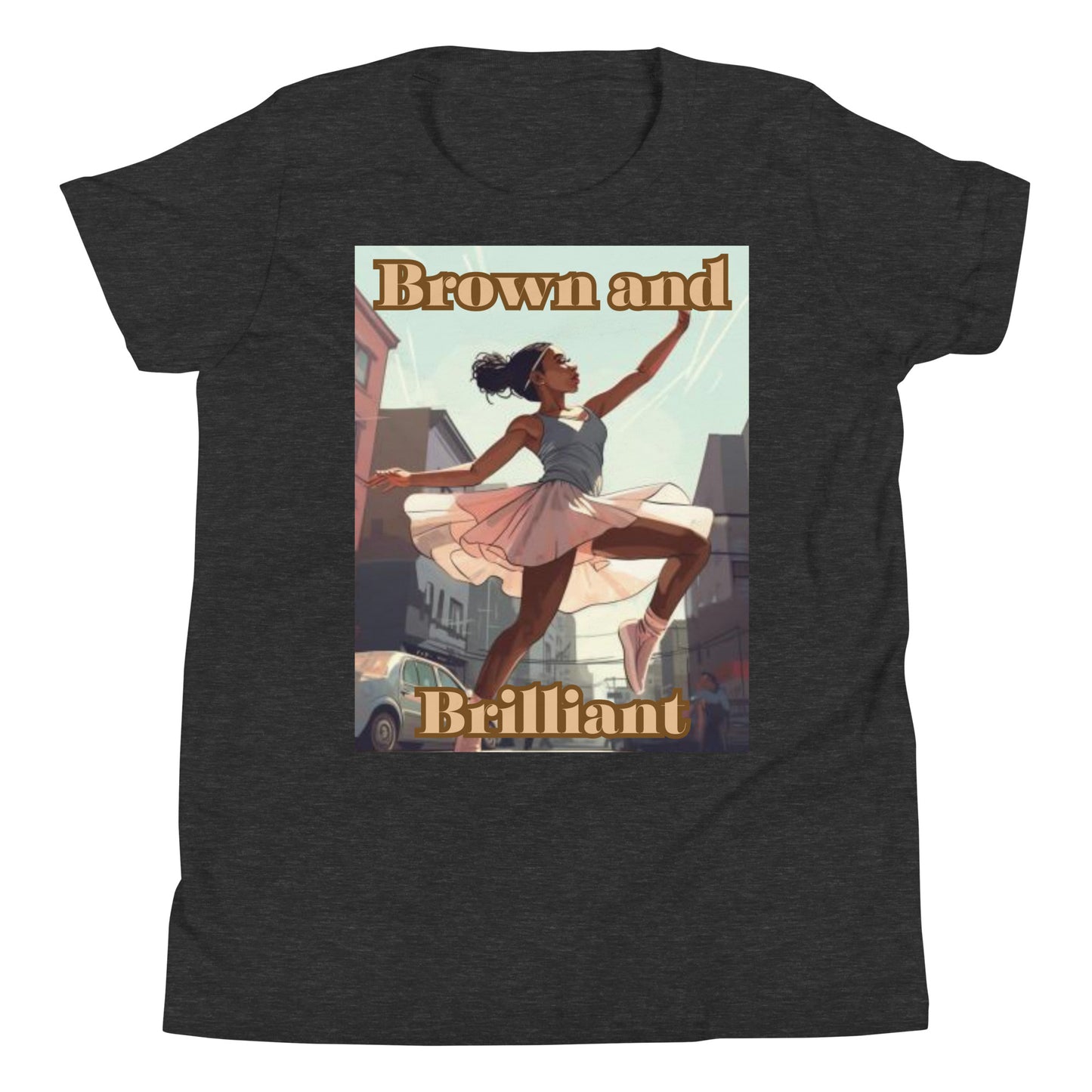 Brown and Brilliant Dancer Youth Short Sleeve T-Shirt