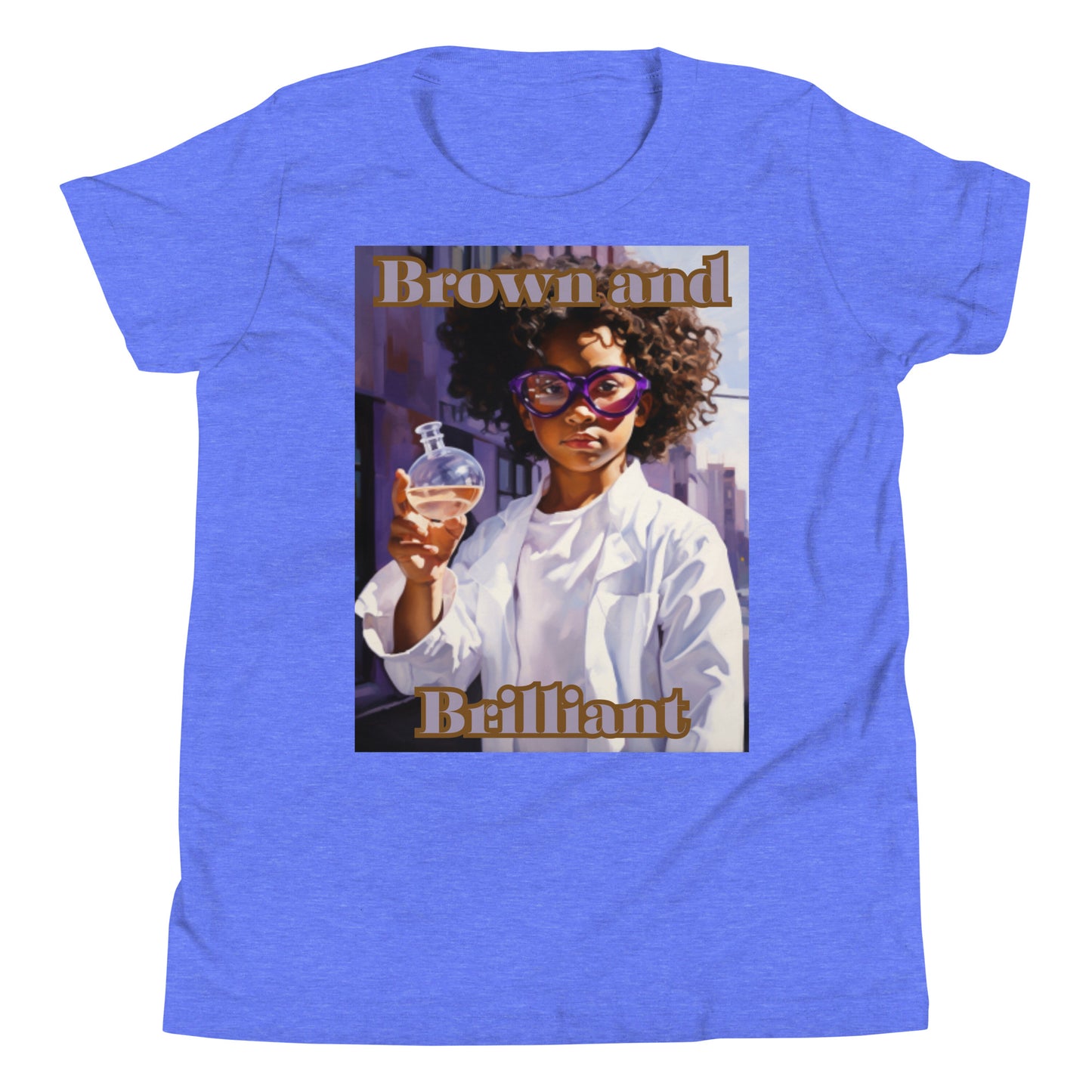 Brown and Brilliant Scientist Youth Short Sleeve T-Shirt