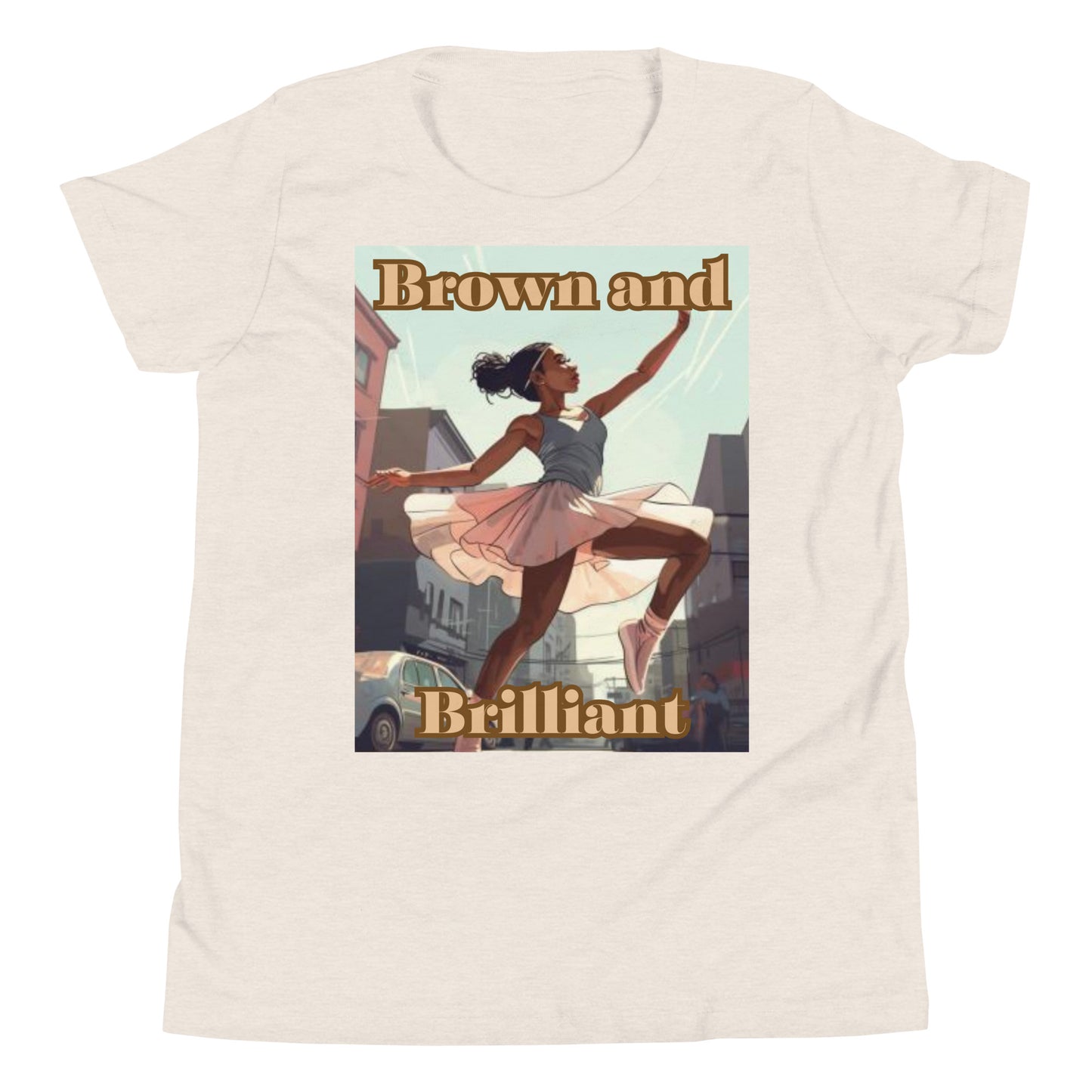 Brown and Brilliant Dancer Youth Short Sleeve T-Shirt