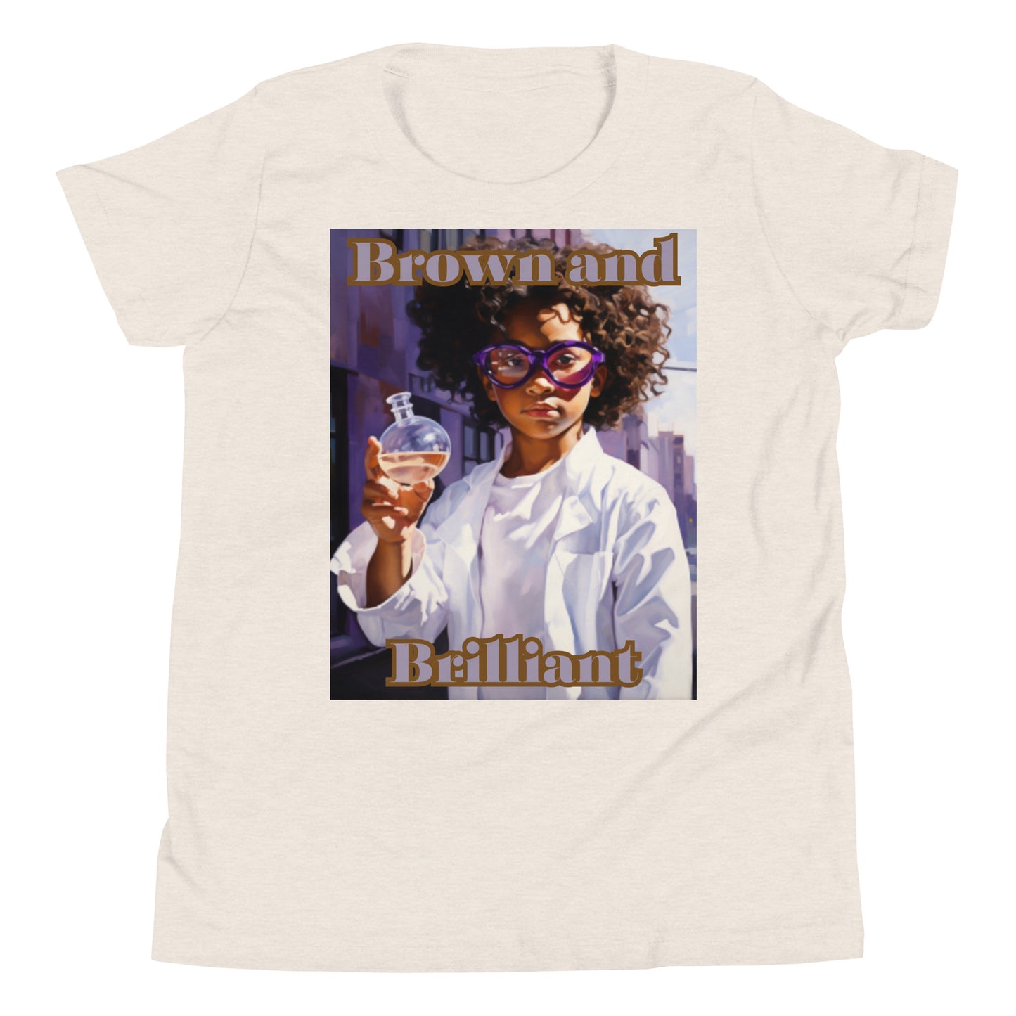 Brown and Brilliant Scientist Youth Short Sleeve T-Shirt