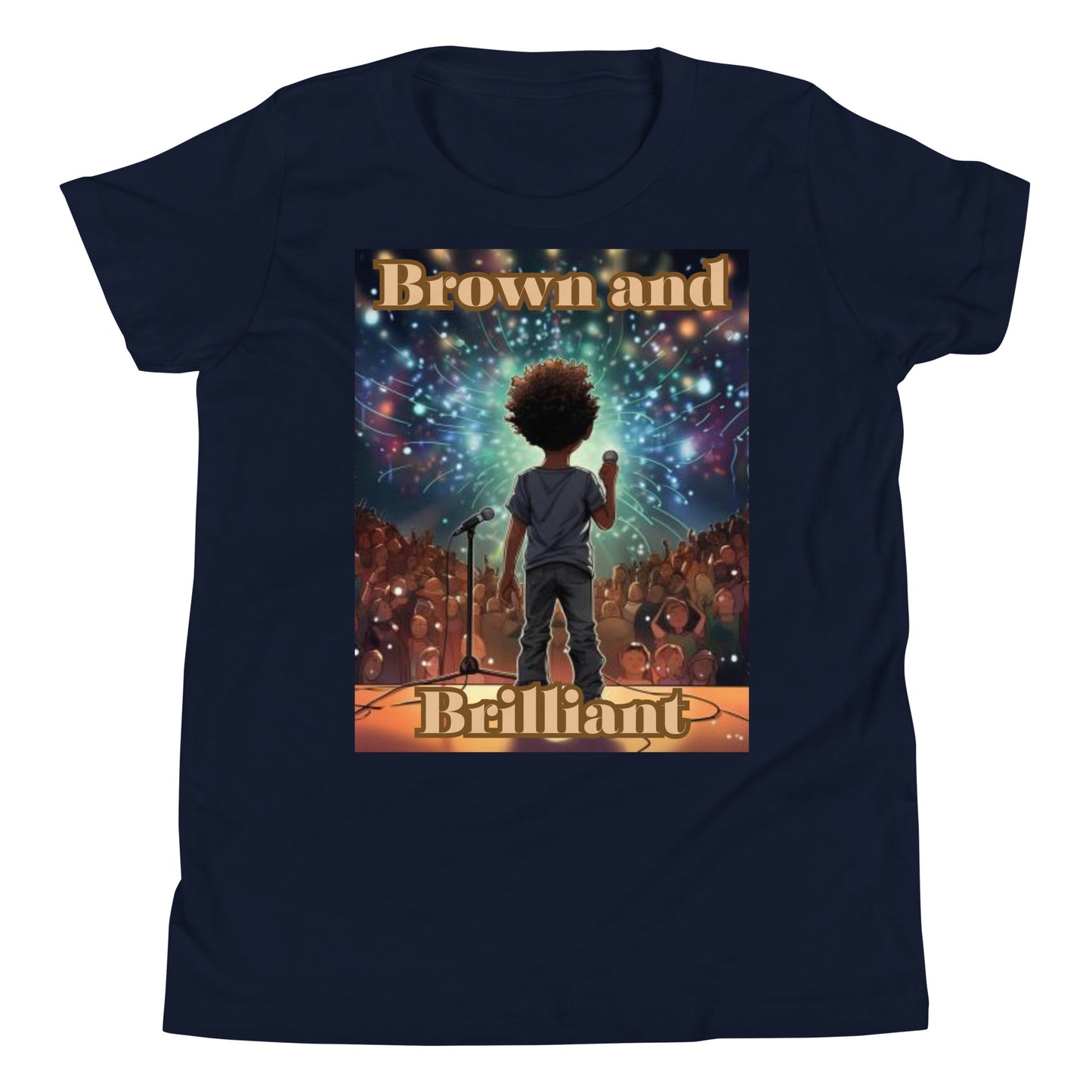 Brown and Brilliant Performer Youth Short Sleeve T-Shirt