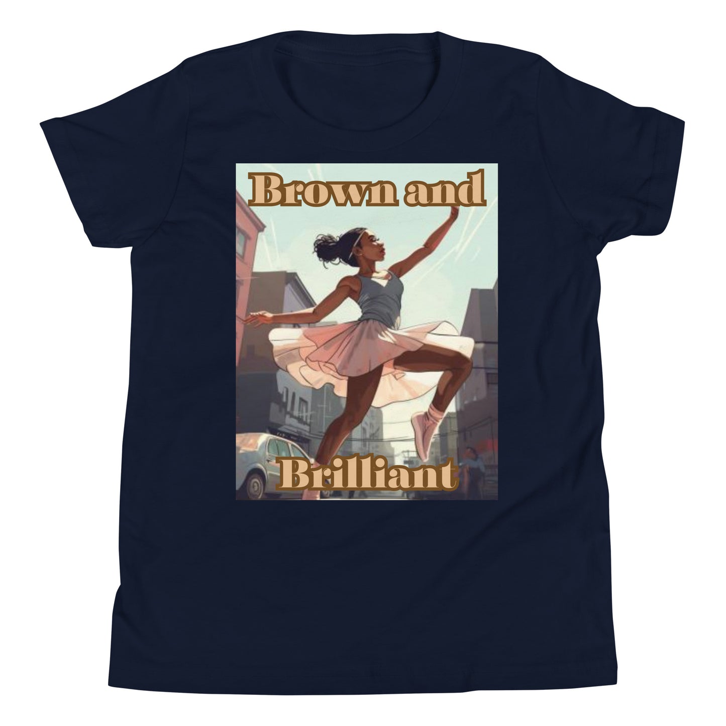 Brown and Brilliant Dancer Youth Short Sleeve T-Shirt