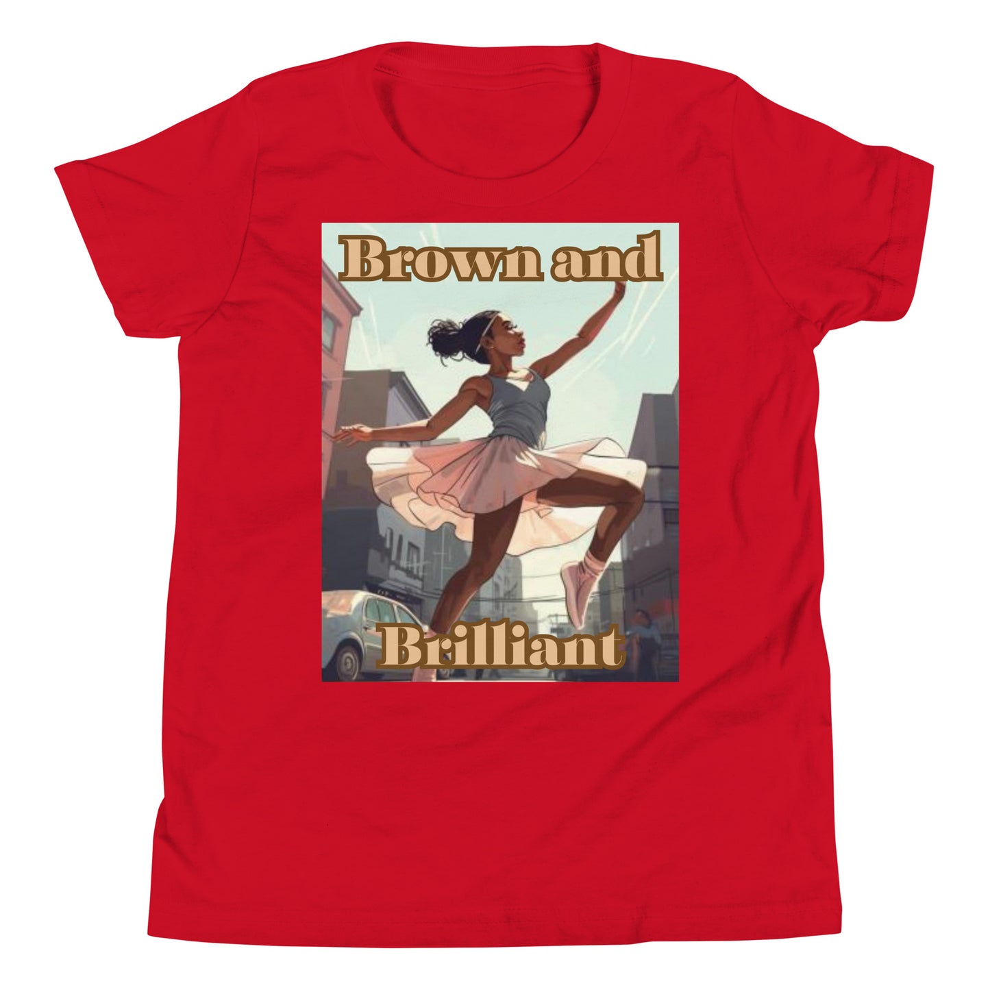 Brown and Brilliant Dancer Youth Short Sleeve T-Shirt