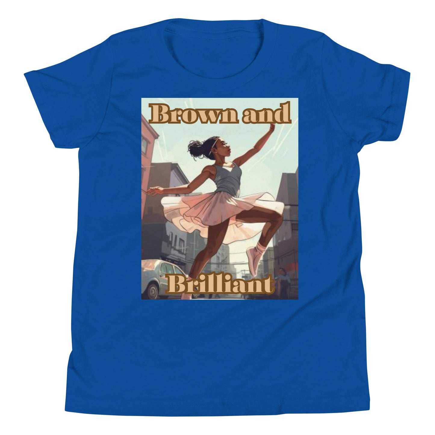 Brown and Brilliant Dancer Youth Short Sleeve T-Shirt
