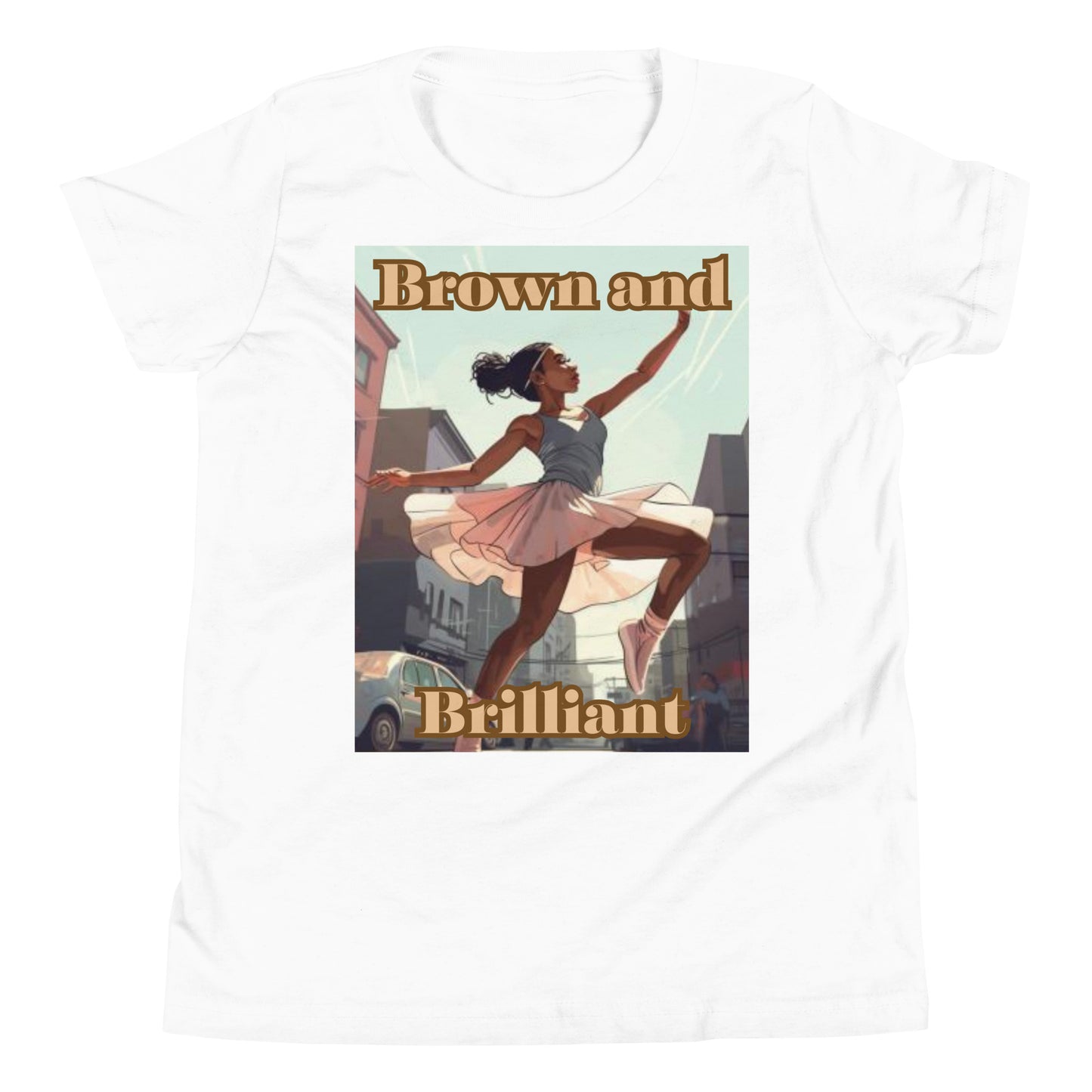 Brown and Brilliant Dancer Youth Short Sleeve T-Shirt