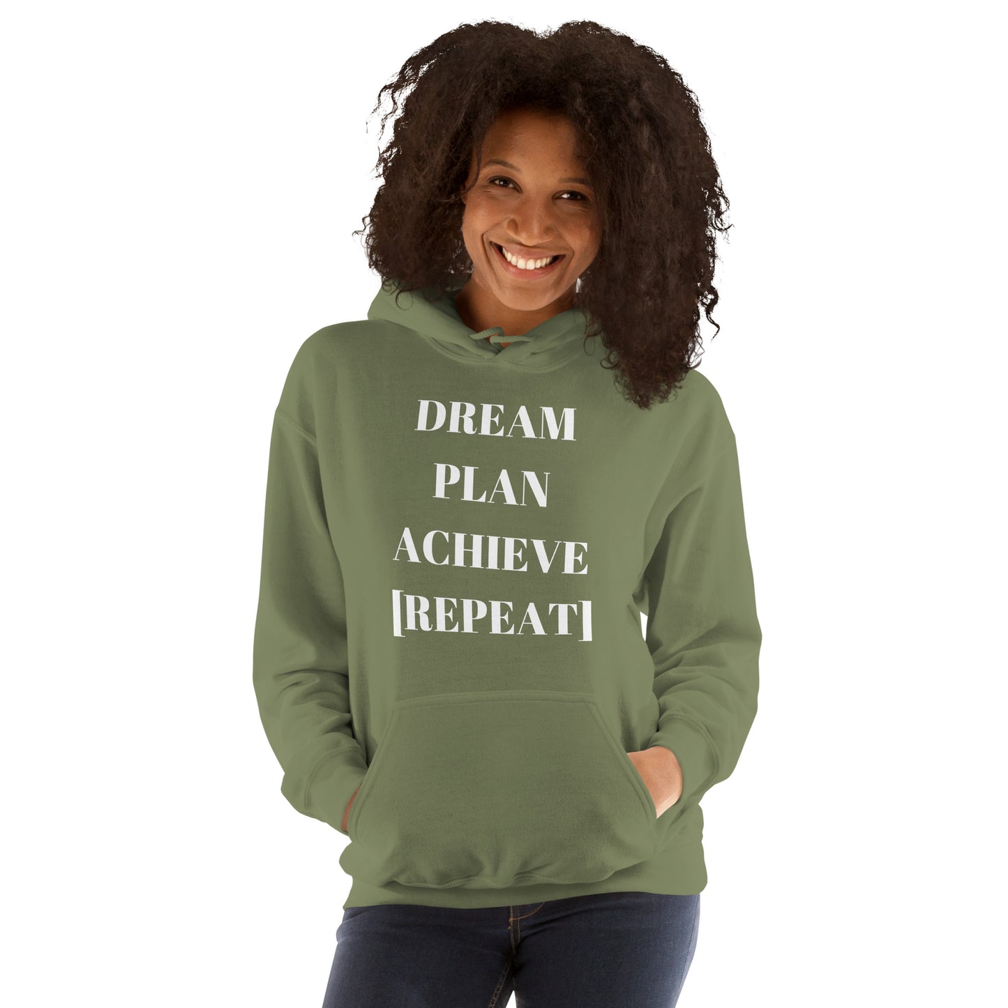 Dream Plan Achieve Repeat! Unisex Hoodie