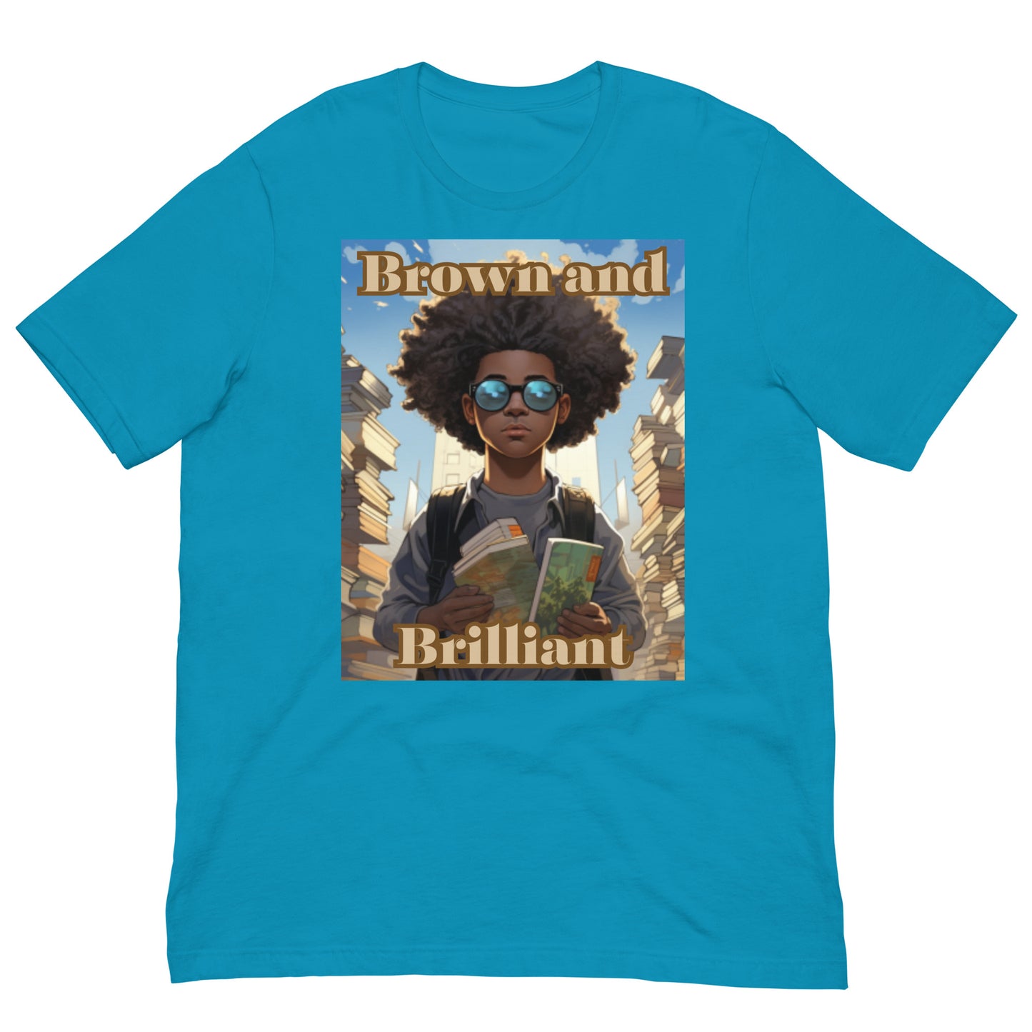 Brown and Brilliant Reader Adult Unisex t-shirt