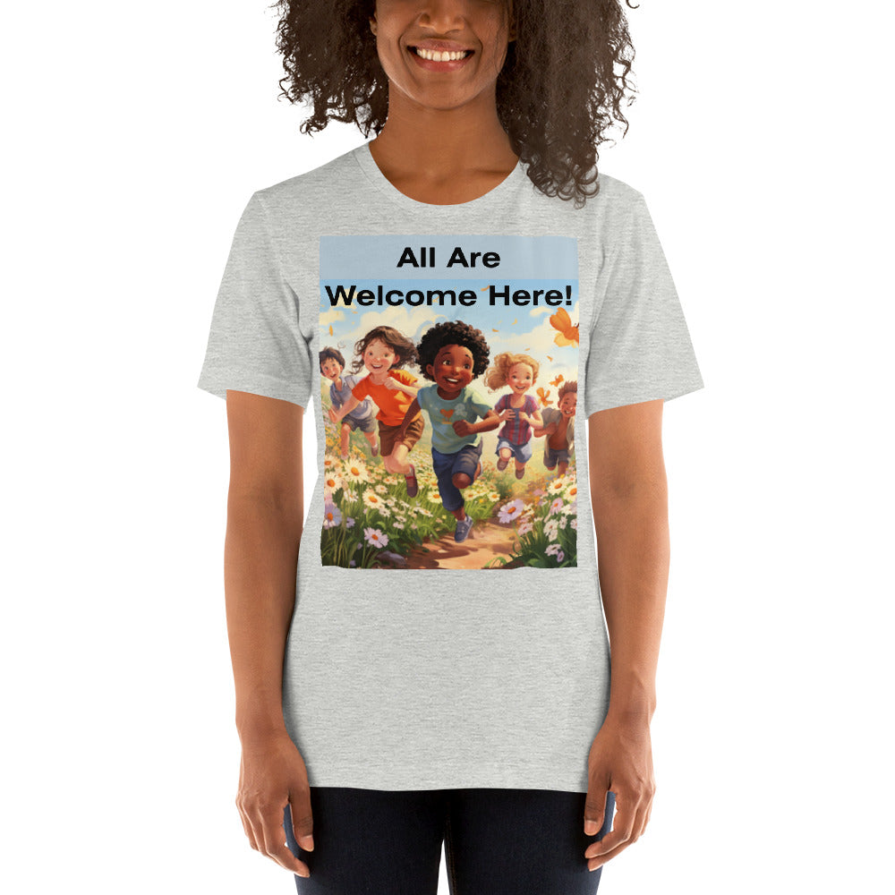 All Are Welcome Here Unisex t-shirt