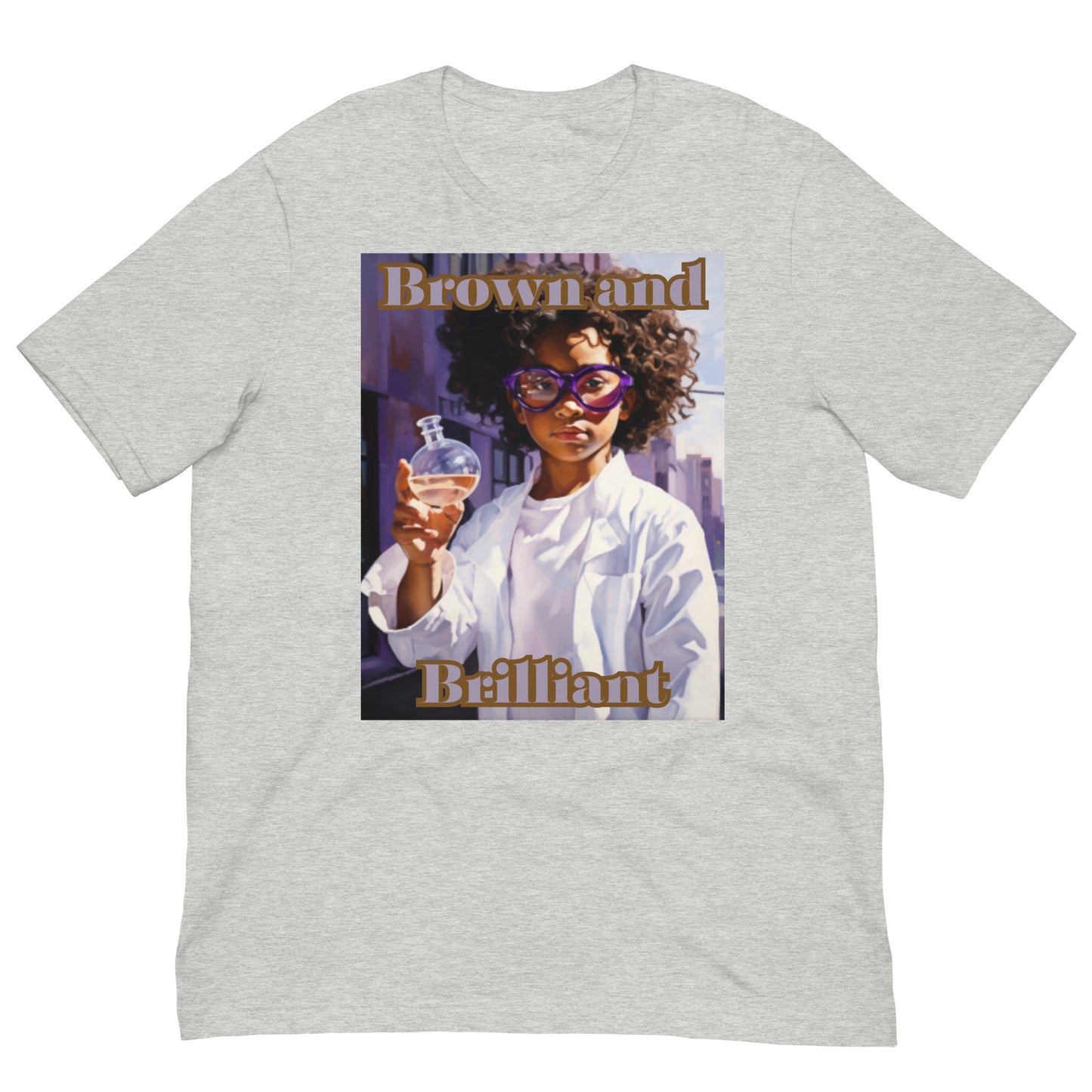 Brown and Brilliant Scientist Adult Unisex t-shirt