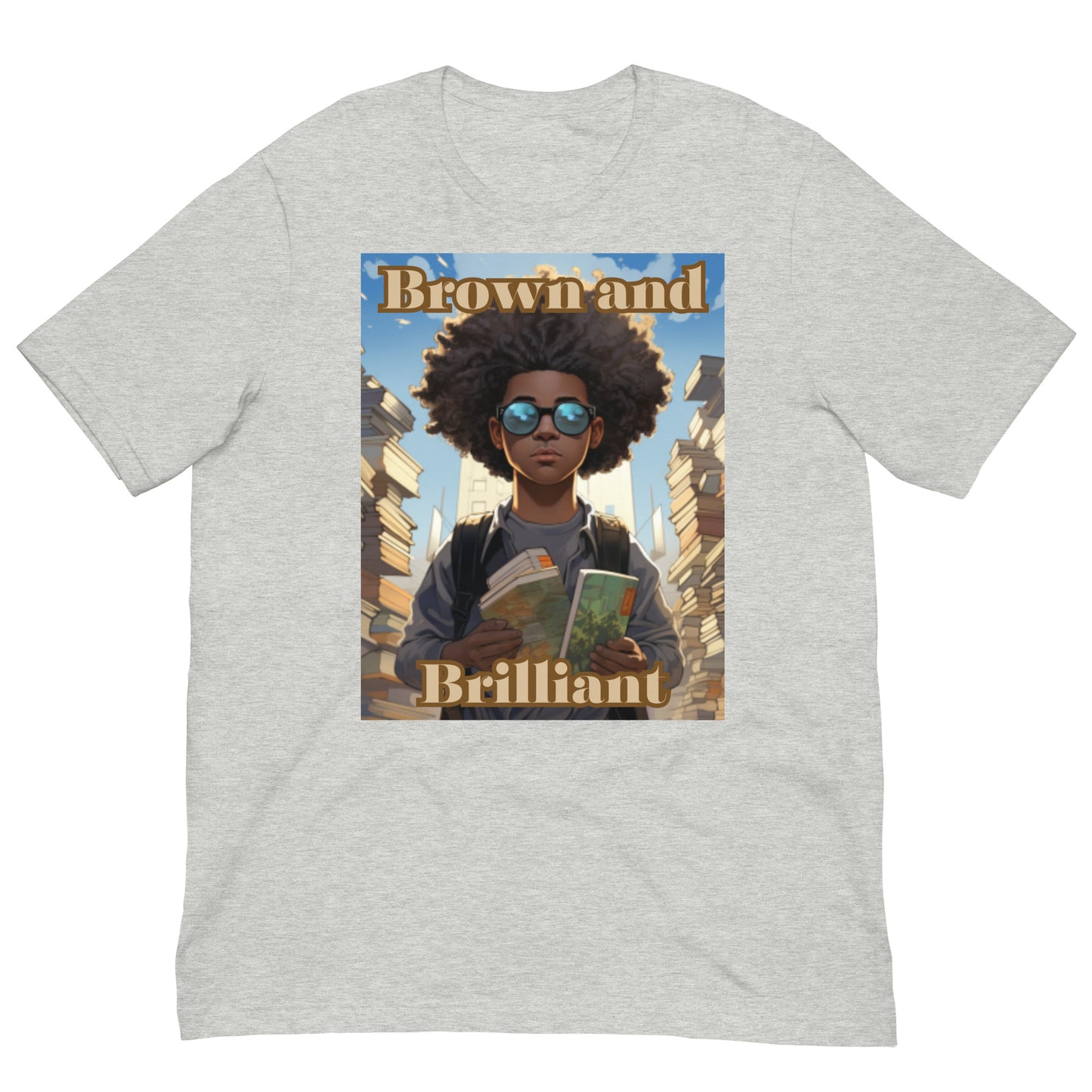 Brown and Brilliant Reader Adult Unisex t-shirt