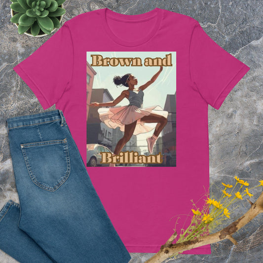 Brown and Brilliant Dancer Adult Unisex t-shirt