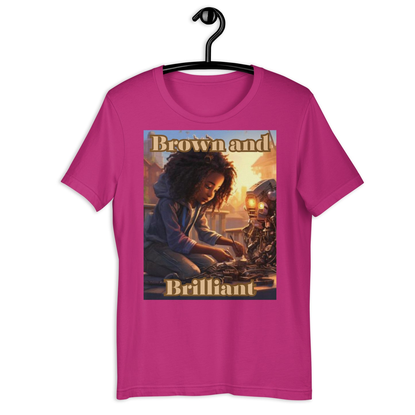 Brown and Brilliant Inventor Adult Unisex t-shirt