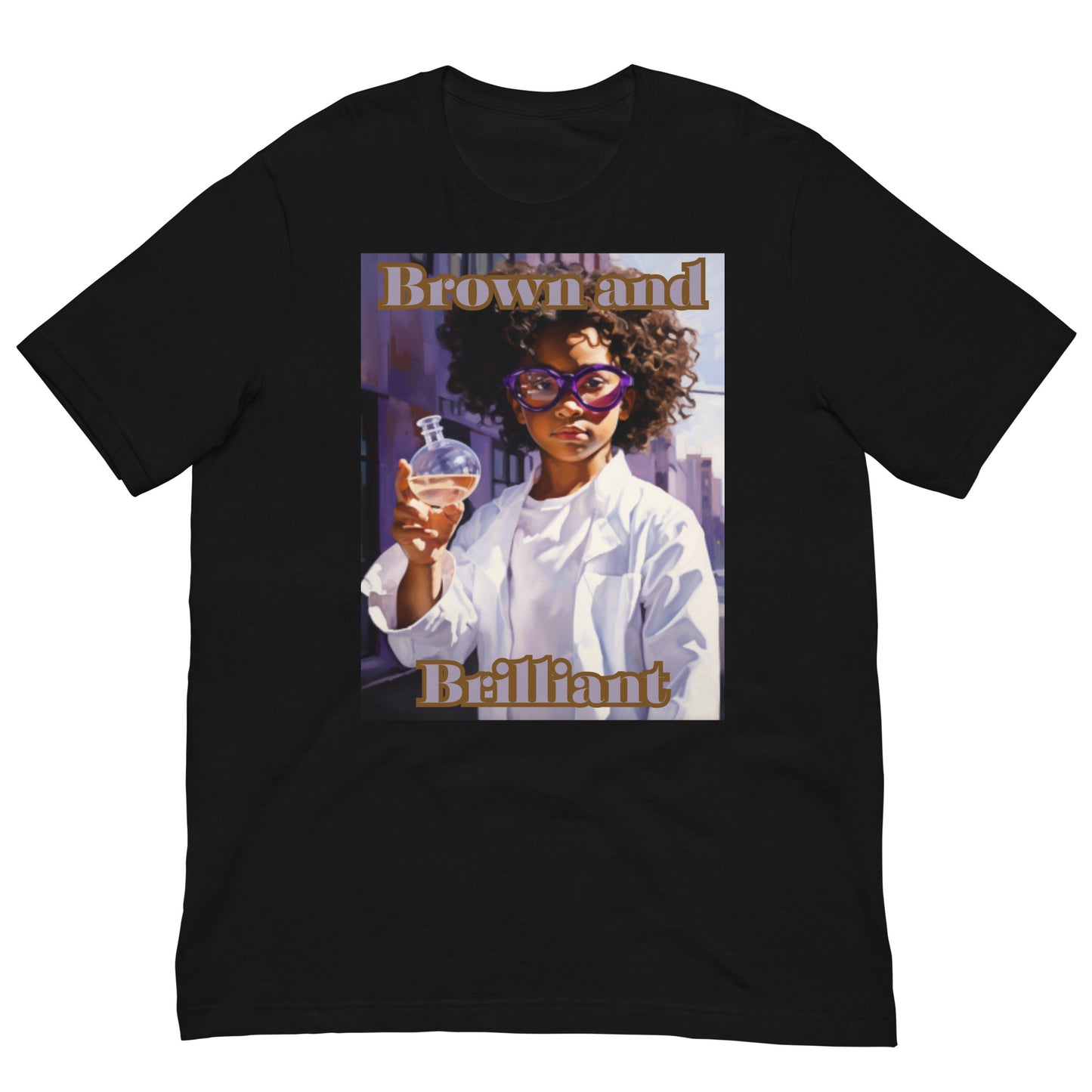 Brown and Brilliant Scientist Adult Unisex t-shirt