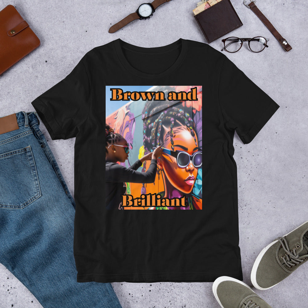 Brown and Brilliant Artist Adult Unisex t-shirt