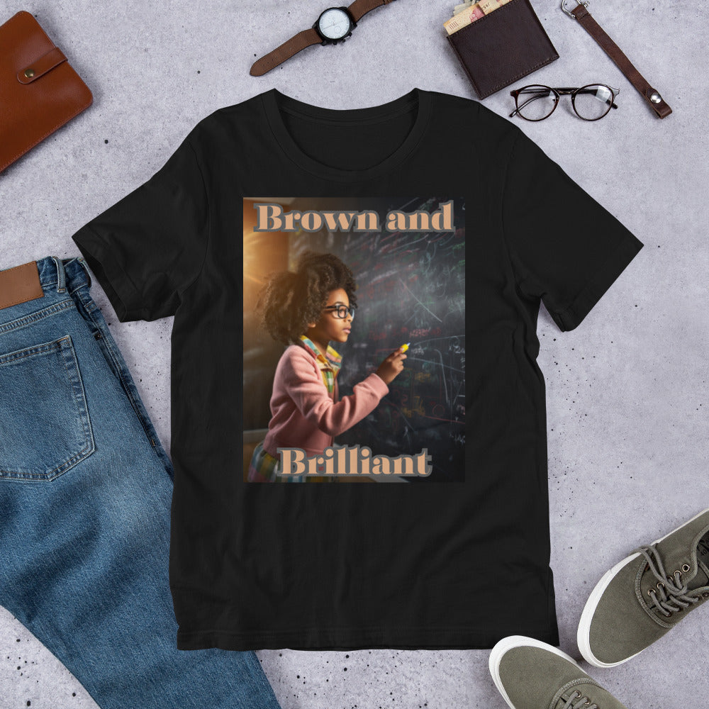 Brown and Brilliant Scholar Adult Unisex t-shirt