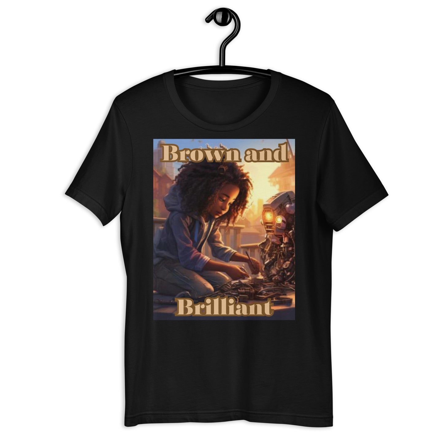 Brown and Brilliant Inventor Adult Unisex t-shirt