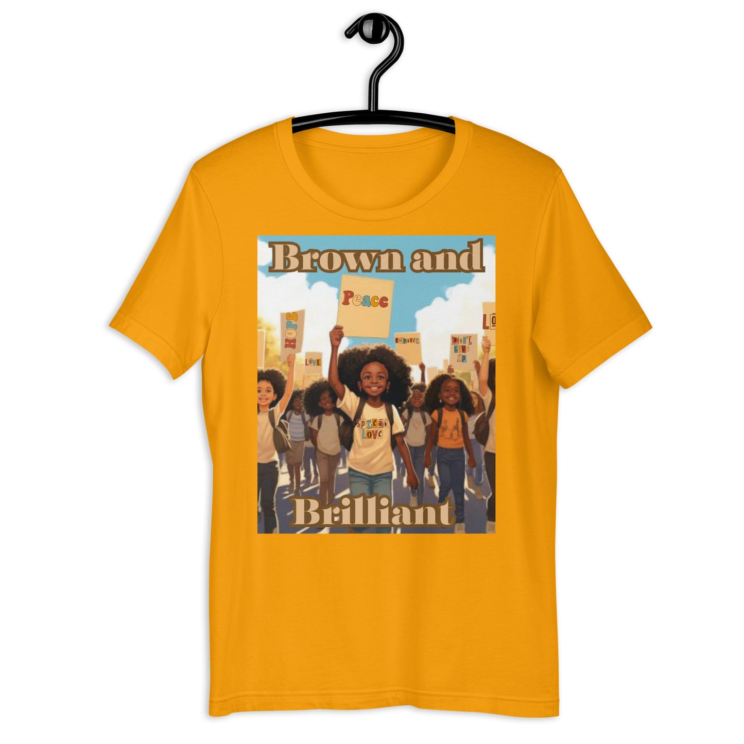 Brown and Brilliant Activist Adult Unisex t-shirt