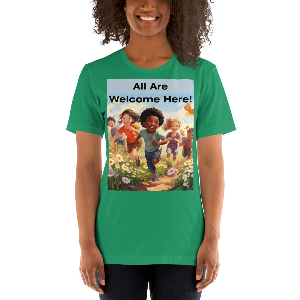 All Are Welcome Here Unisex t-shirt