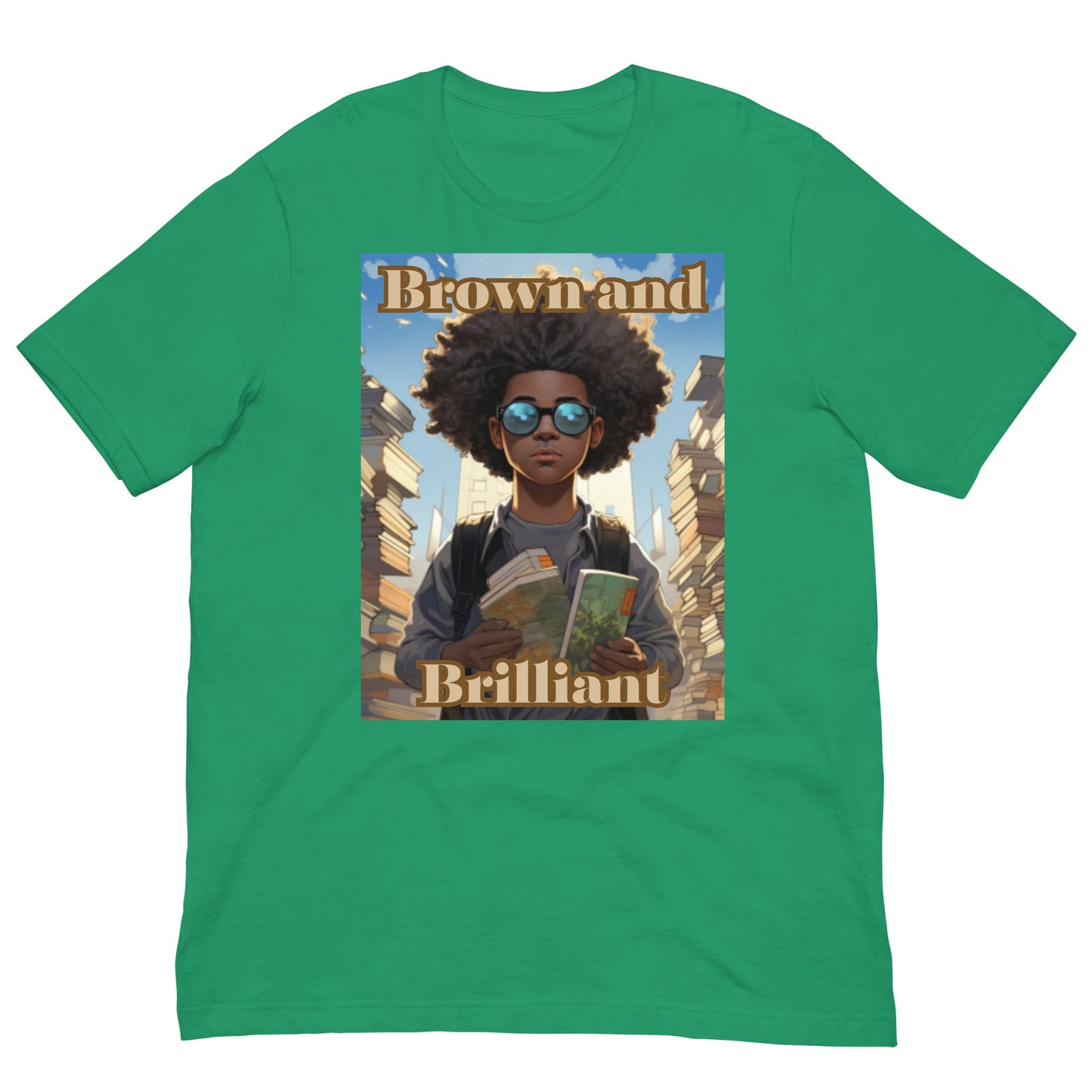 Brown and Brilliant Reader Adult Unisex t-shirt