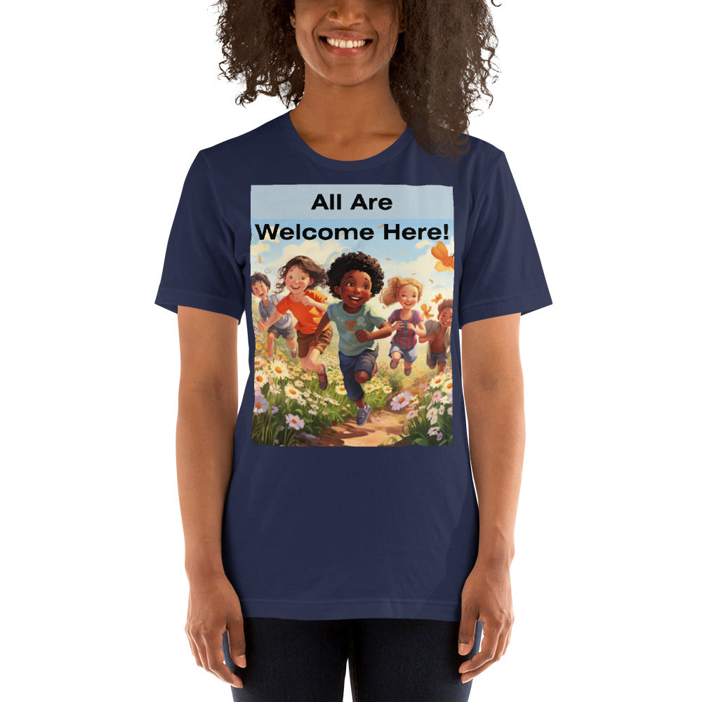 All Are Welcome Here Unisex t-shirt