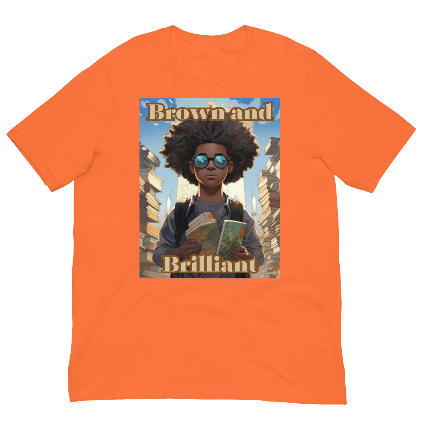 Brown and Brilliant Reader Adult Unisex t-shirt