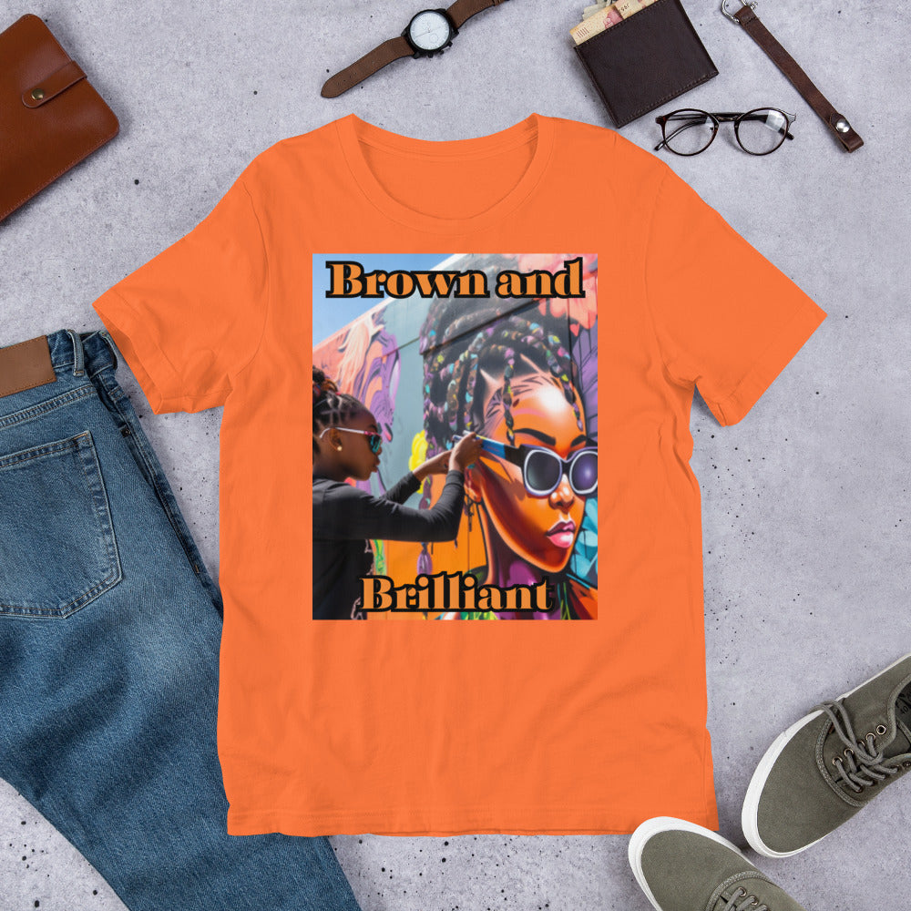 Brown and Brilliant Artist Adult Unisex t-shirt