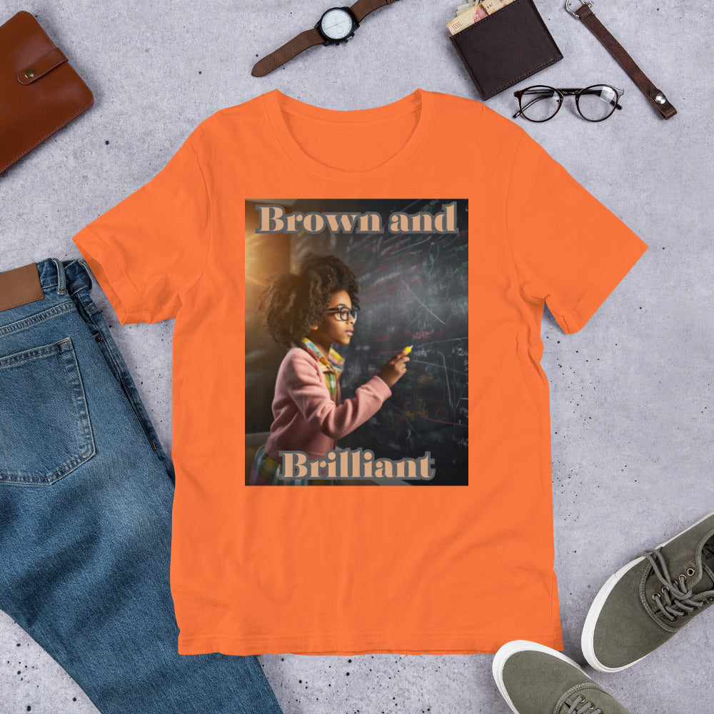 Brown and Brilliant Scholar Adult Unisex t-shirt