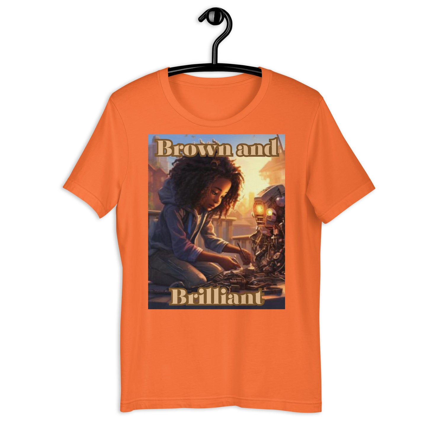 Brown and Brilliant Inventor Adult Unisex t-shirt